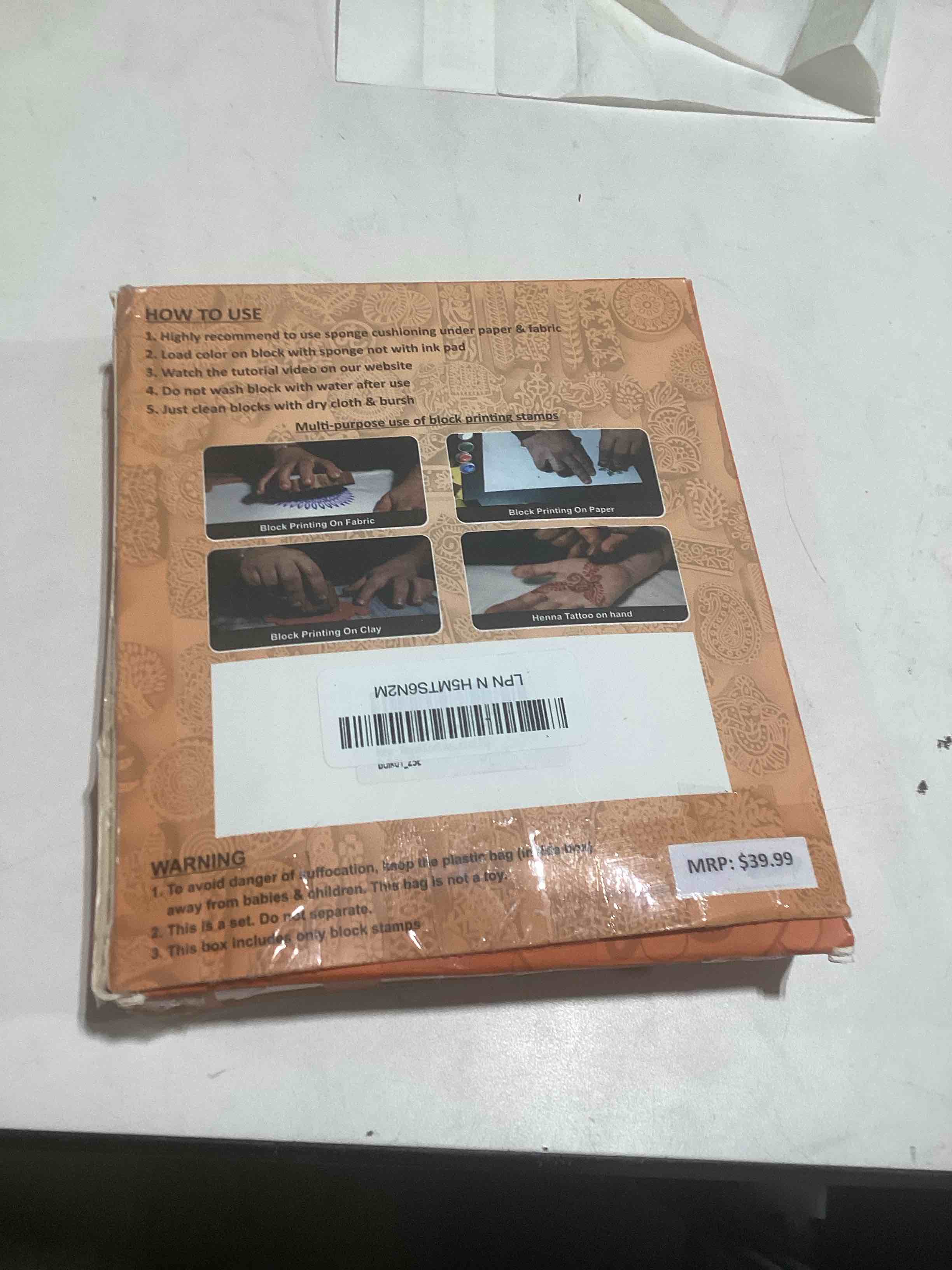 Royal Kraft Border Wooden Block Printing Stamps (Set of 25) - DIY Henna Fabric Textile Paper Clay Po