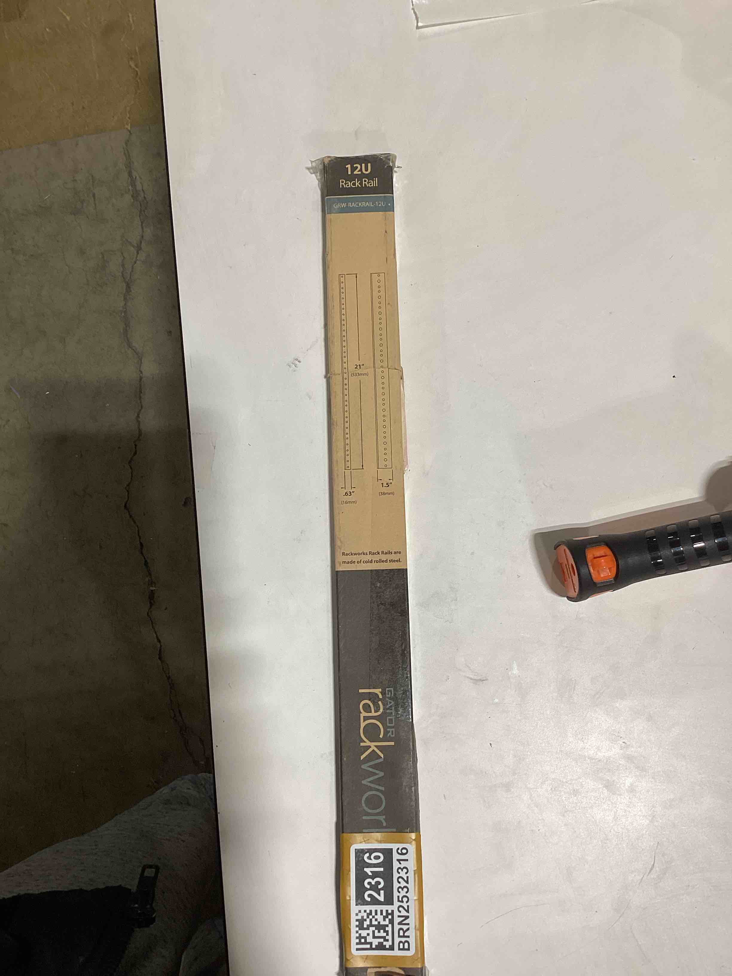 Gator Rackworks Heavy Duty Steel Rack Rail Set; 12U Rack Size (GRW-RACKRAIL-12U)