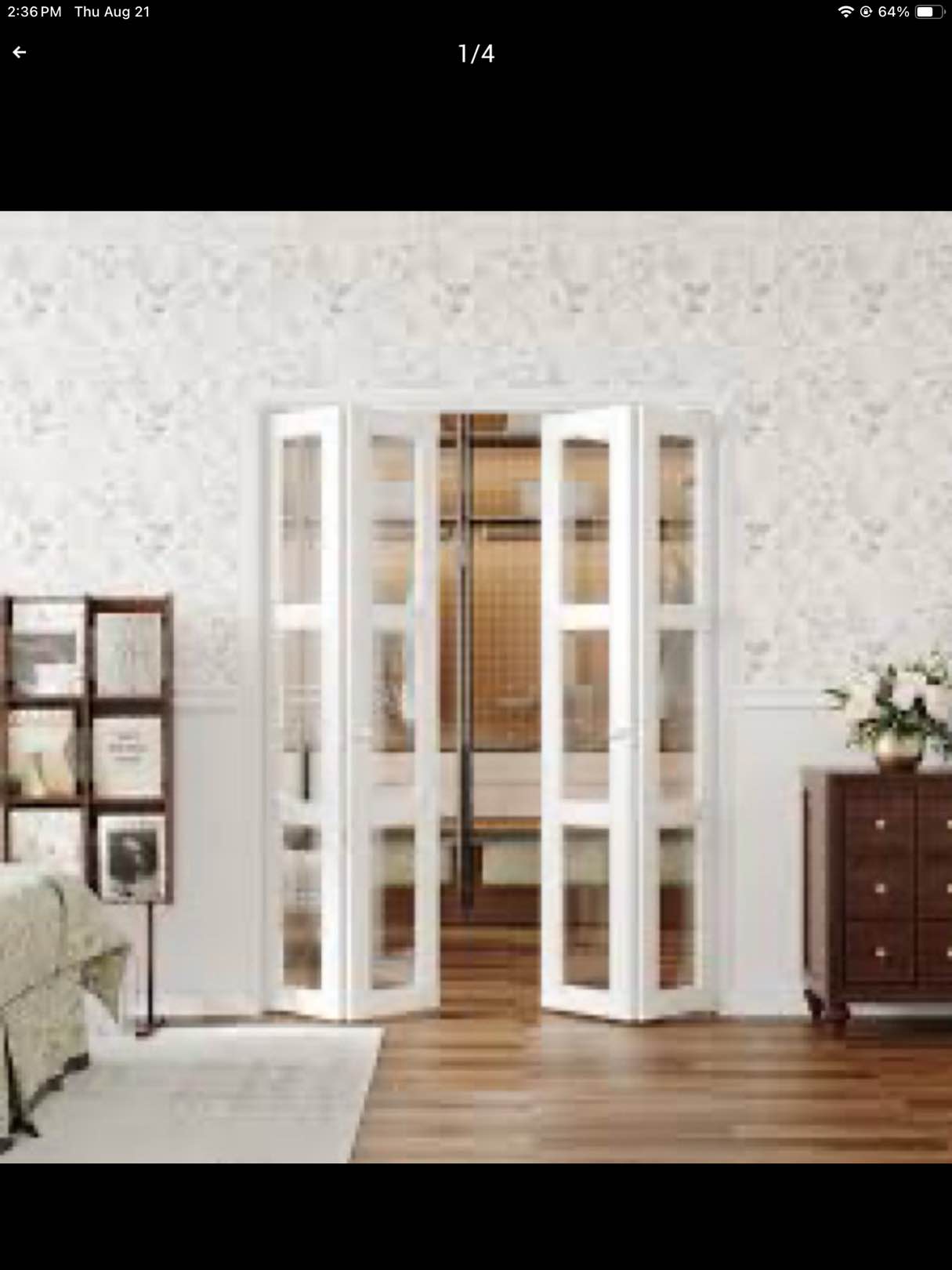 72'' x 80'' Solid + Manufactured Wood with Installation Hardware Kit Bi-Fold Door , 2 boxes for pickup