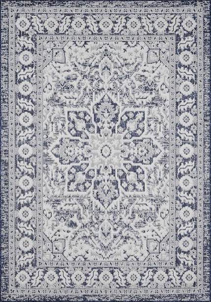 ( similar) Etoile Traditional Area Rug - Outdoor Safe - Navy, Light Blue, Blue - 5'3" x 7'7"