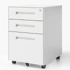 3 Drawer File Cabinet, Mobile File Cabinet with Lock on Wheels, Letter/Legal Size, Fully Assembled.