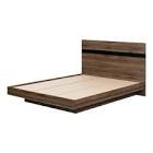 ( incomplete Box 2/2 )Flam Queen Complete Bed Natural Walnut and Matte Black