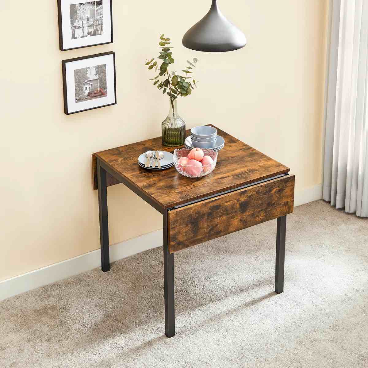 Drop Leaf Extendable Dining Table only, Seats 2-4 People