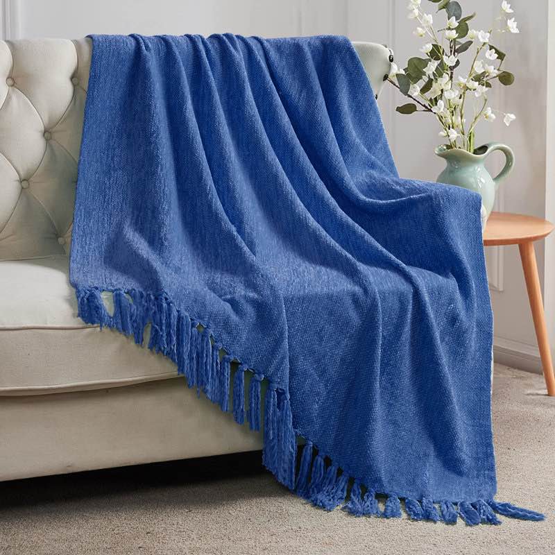 Crystal Chenille Knitted Throw