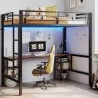 ( incomplete ) Loft Bed Twin Size With Desk And 4 Storage Shelves