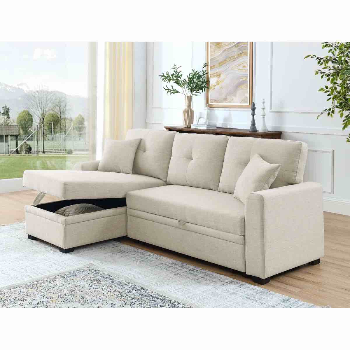 ( incomplete )Sem 85.5'' Upholstered Sleeper Sofa