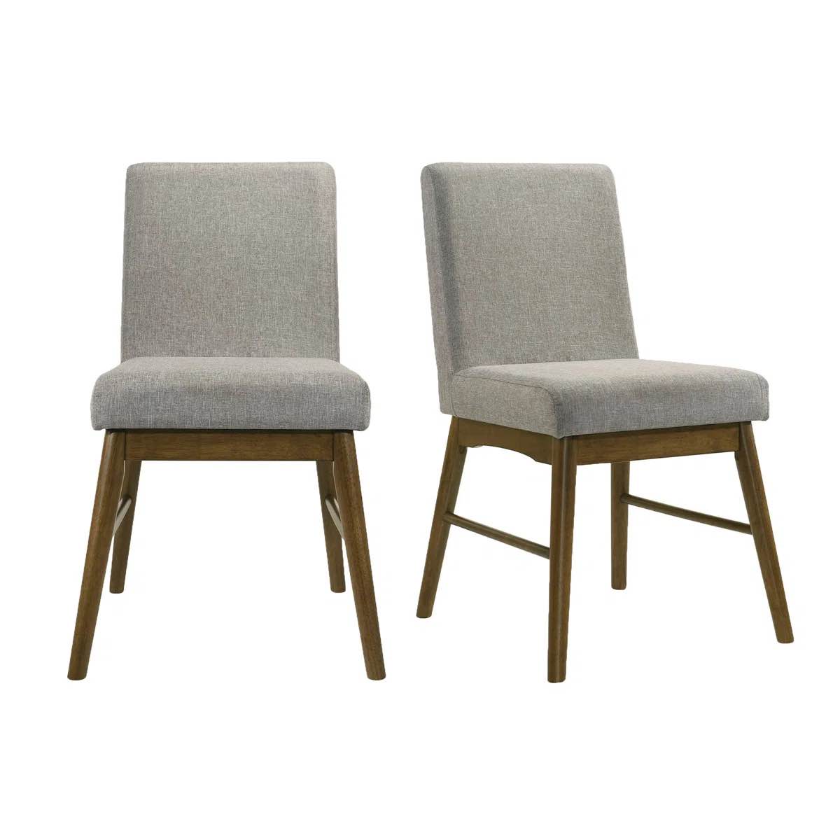 George Oliver Kitchell Dining Side Chair with Warm Fabric in Walnut (2 Per Carton)