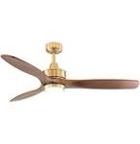 kemp 52'' 3 - blade classic propeller ceiling fan with remote control and led light kit included