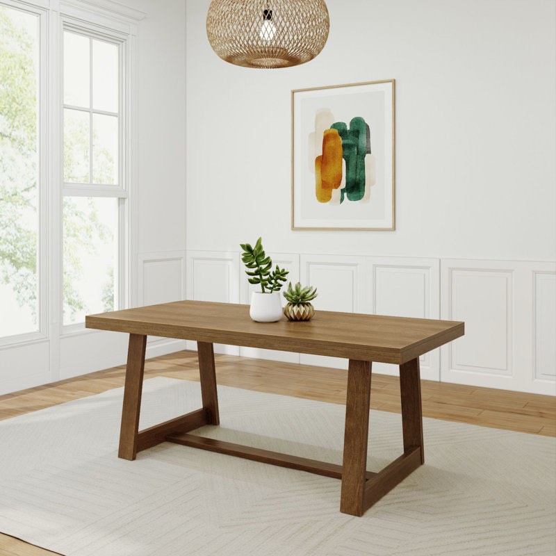 linzy pine solid wood dining table