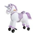 ride on horse - walking unicorn toys with wheels and sounds - ride on toys for kids aged 3 and up - plush kids ride on toys by happy trails