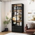 ( similar ) Display Cabinet With Glass Doors And Shelves