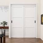manufactured wood paneled with installation hardware kit sliding closet doors