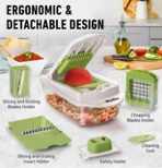 Pro-Series 10-in-1, 8 Blade Vegetable Chopper, Onion Mincer, Cutter, Dicer, Egg Slicer with Container