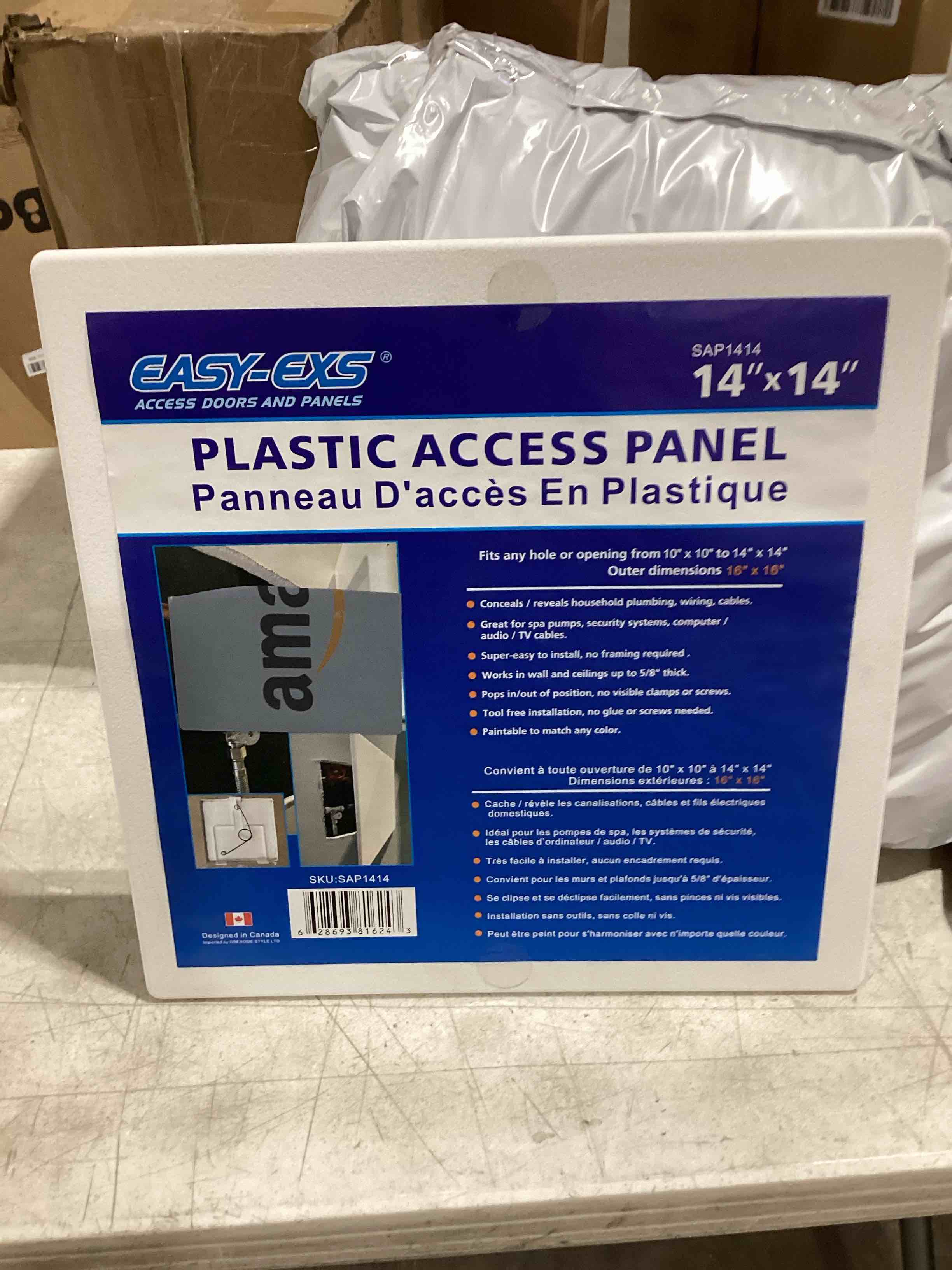 Condition photo showing As Is for Access Panels Spring-Fit 14"x14" (External 16"x16") Square (SAP1414) for Drywall, celing, Electrical, Plumbing Hole Covers 14"x14" - 1 Pcs
