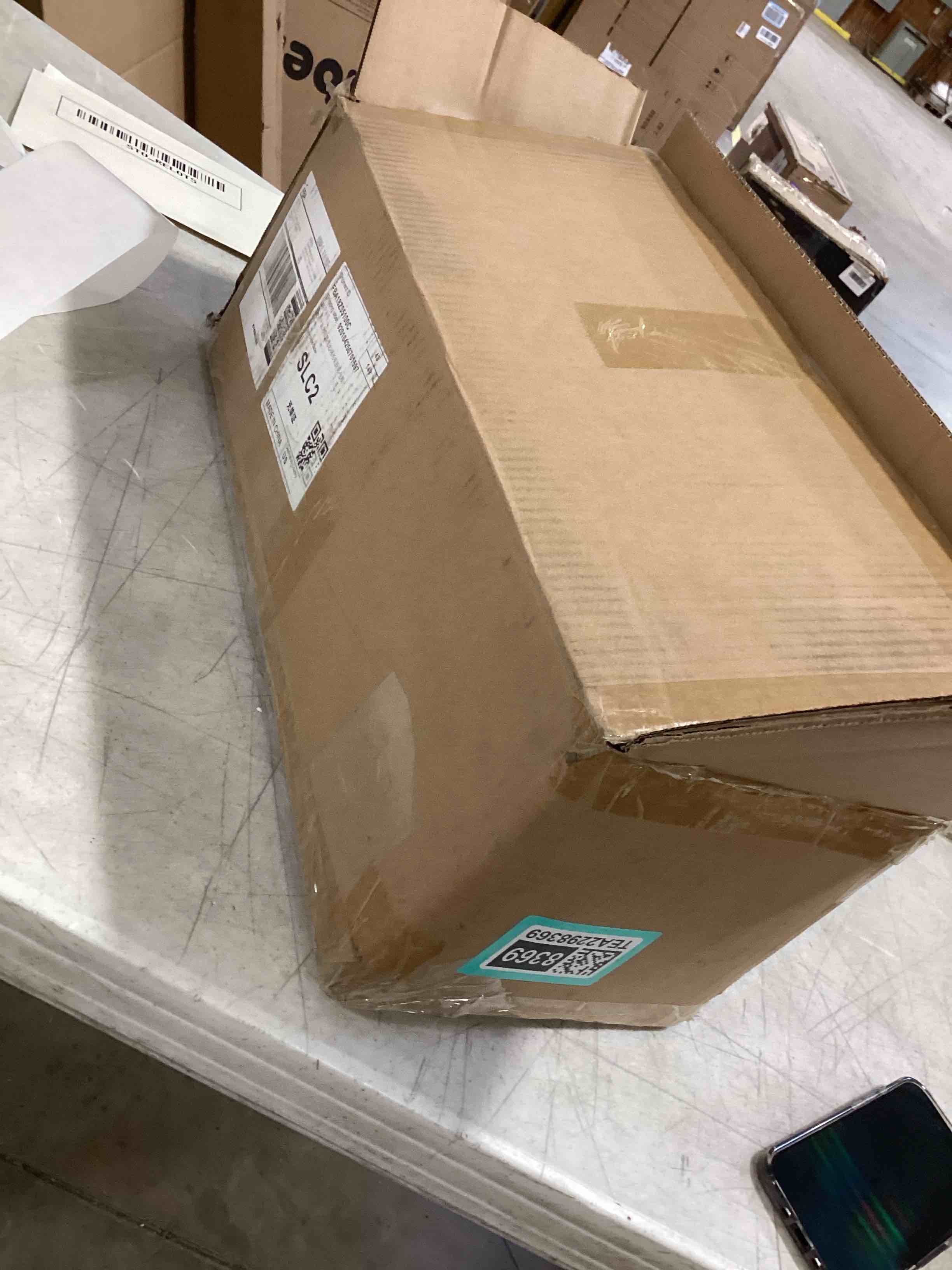 Condition photo showing As Is for Artificial Christmas Tree 8ft - Premium Realistic Artificial Christmas Tree Looks Real Wooden Stand and Storage Bag - Xmas Tree - Artificial Christmas Trees by Pure Living