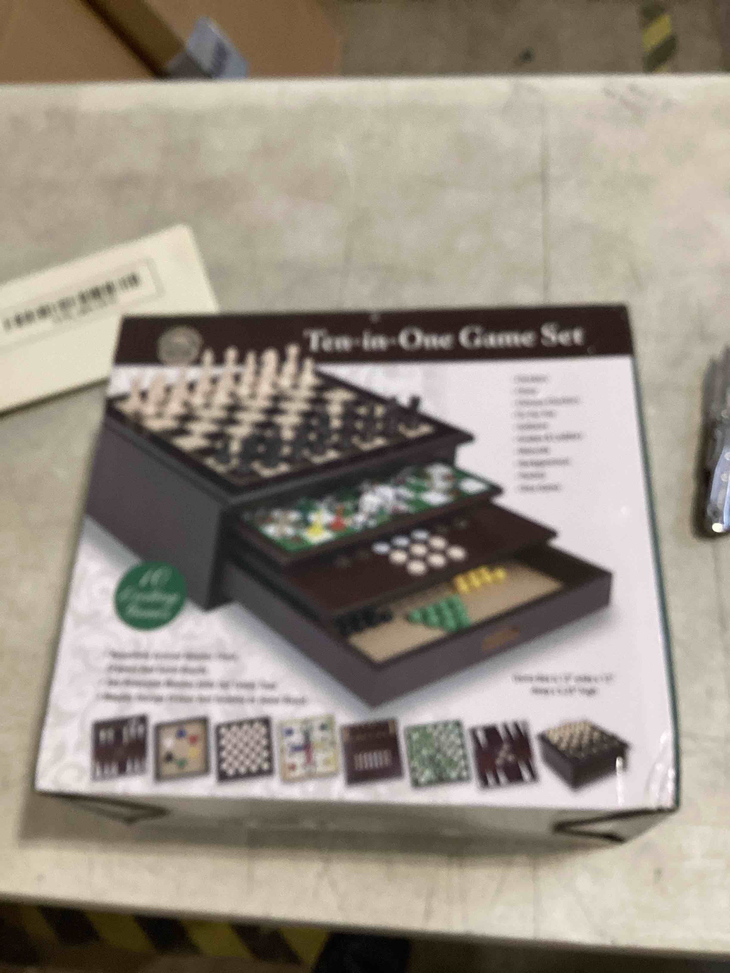 Condition photo showing As Is for 10-in-1 Wooden Game Set