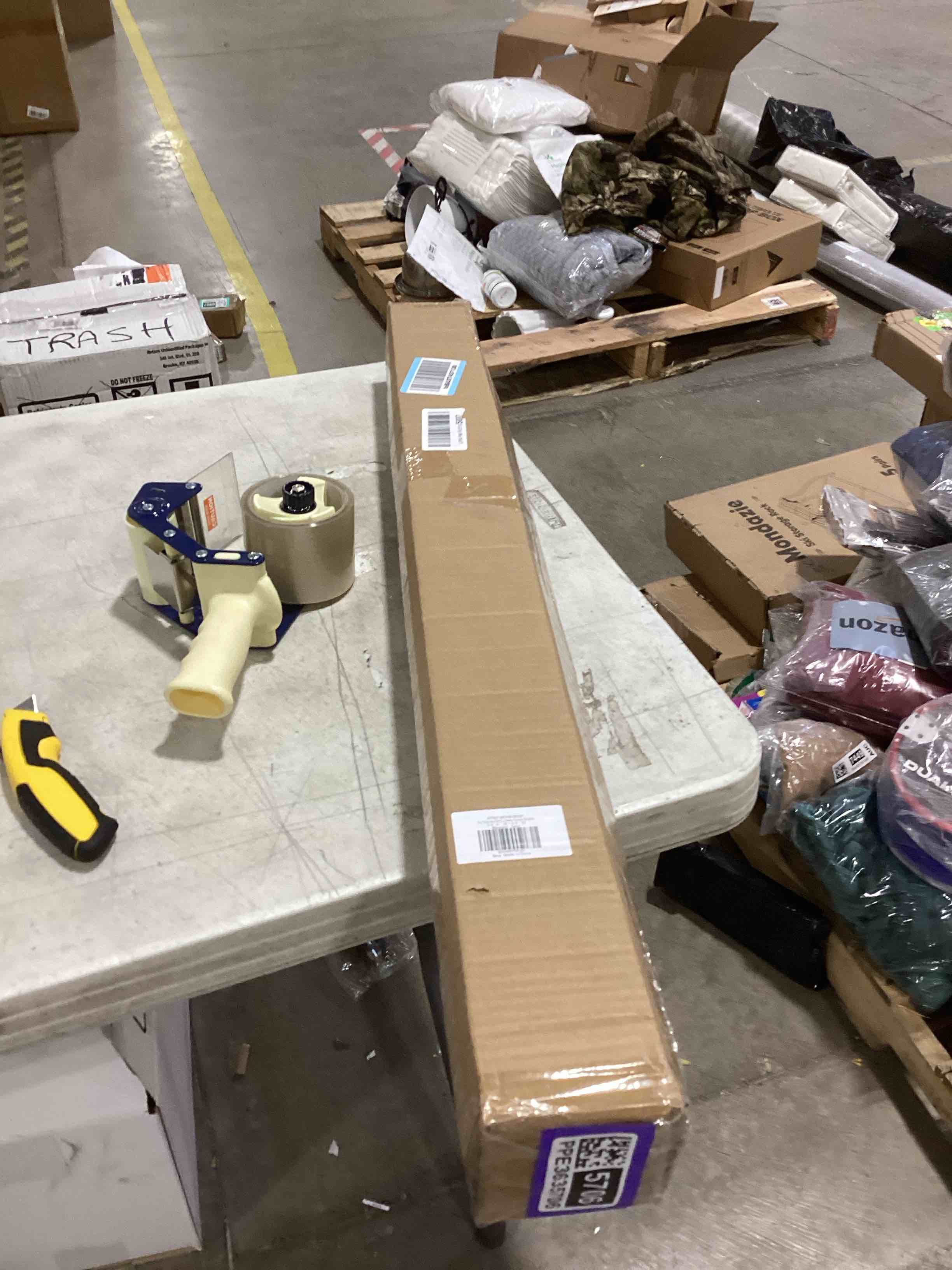 Condition photo showing As Is for LazBlinds No Tools No Drill Cordless Roman Shades for Windows, Blackout Thermal Insulated UV Blocking Window Blinds, Lightweight Fabric Blinds for Indoor Windows, 34.5" W x 60" H, Blackout - Grey