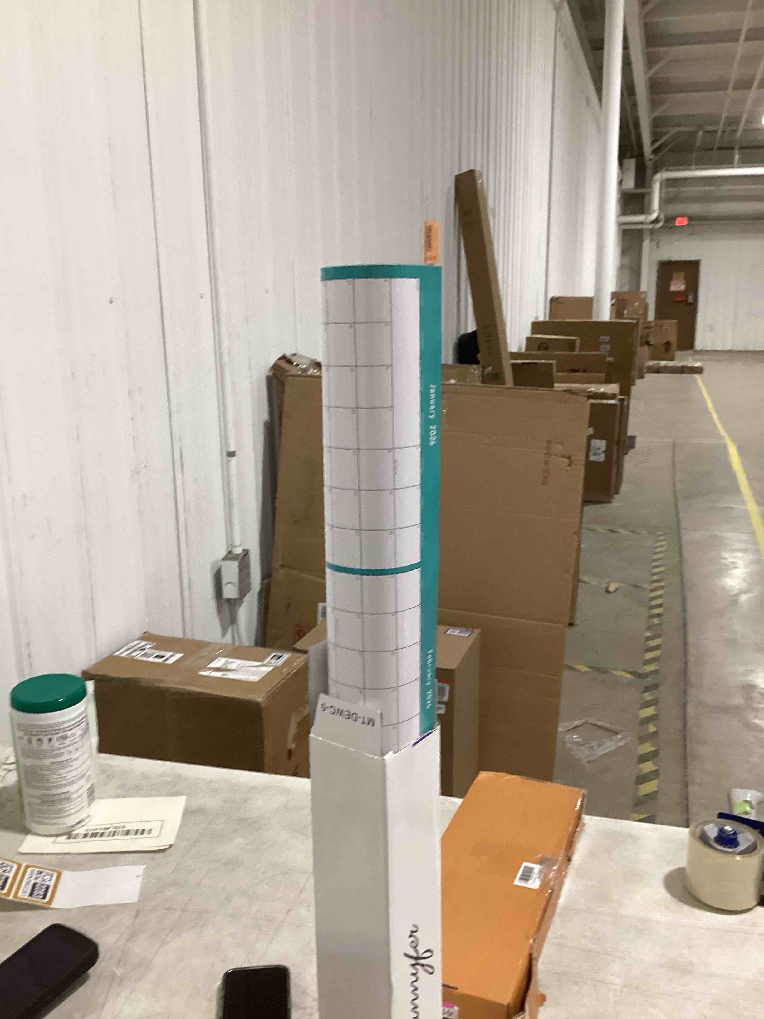 Condition photo showing As Is for 24" x 36" SwiftGlimpse 2026 Wall Calendar Erasable Large Wet & Dry Erase Laminated 12 Month Annual Yearly Wall Planner, Reversible, Horizontal/Vertical, Navy