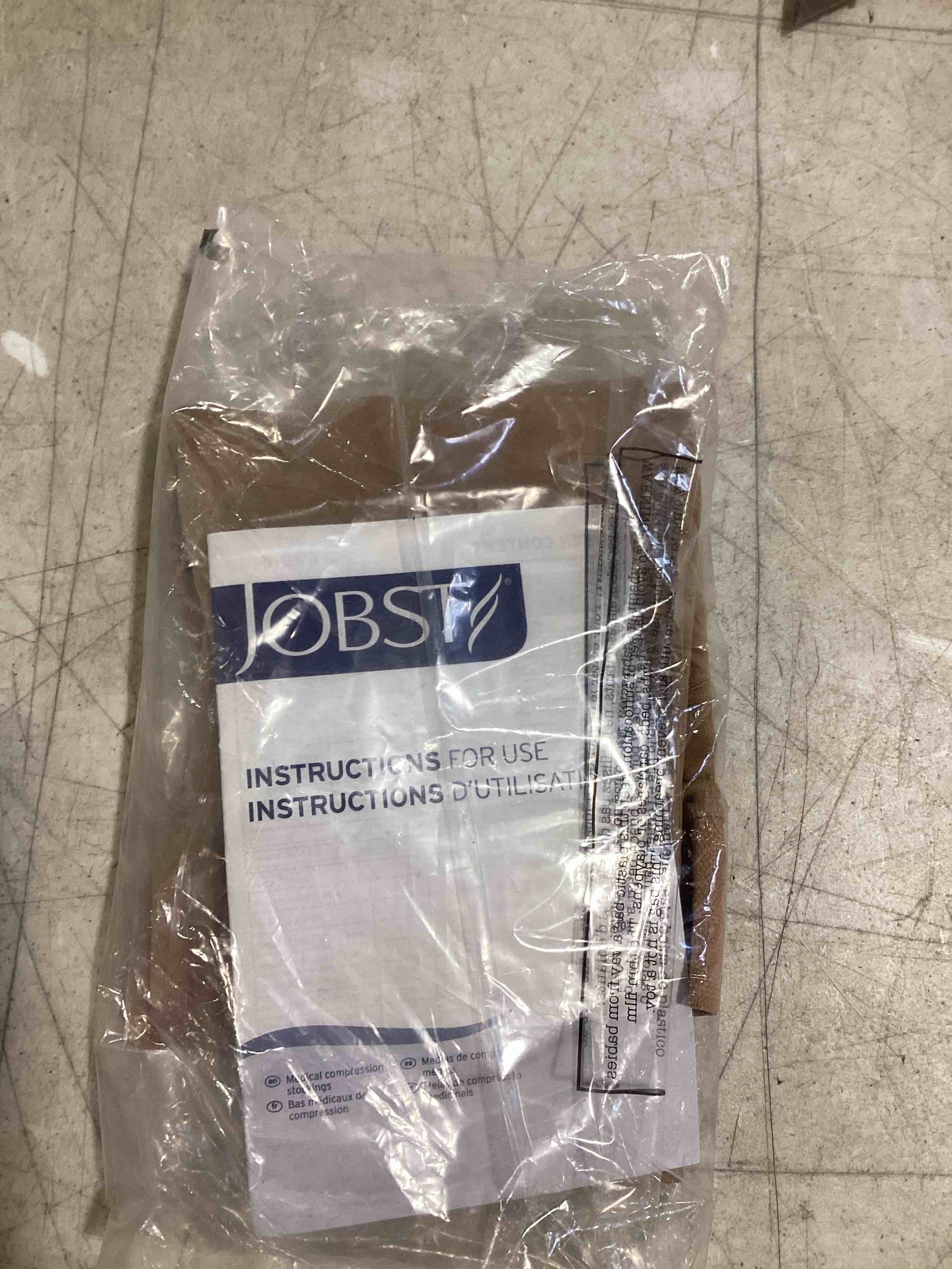 Amazon Basic Care Medical Compression Stockings, 20-30 mmHg Support, Women & Men Thigh Length Hose, Open Toe, Beige, Medium (Previously NuVein)