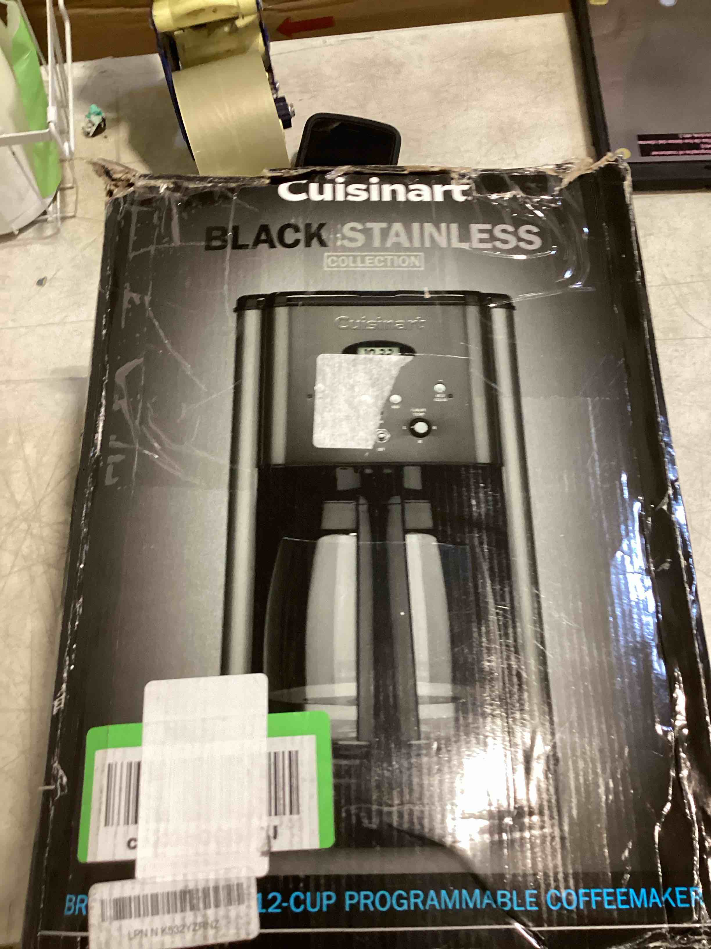 Condition photo showing As Is for Cuisinart 12 Cup Brew Central Maker Coffee Maker, Black Stainless Steel, DCC-1200BKSNAS