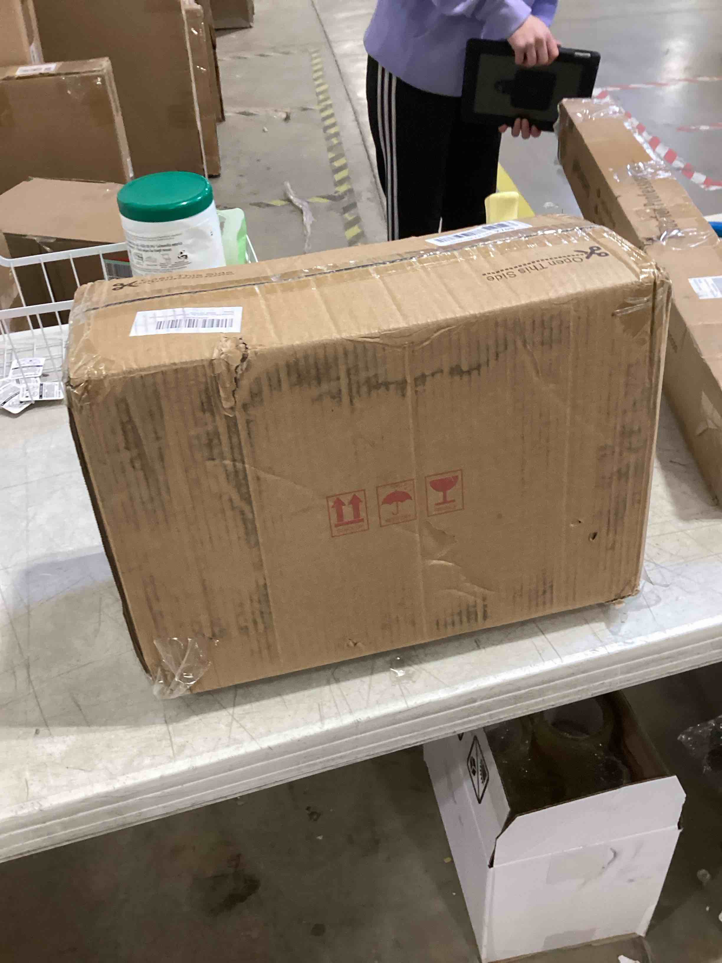 Condition photo showing As Is for Ceramic Baking Dish Set 3-Pack, Non-stick Deep Casserole Pans for Oven, Microwave & Dishwasher, Rectangular Lasagna Bakeware with Heat-Resistant Handles, 3 Sizes (14.5, 12.8, 9.5 Inch) for Holiday Cooking Cake Pasta