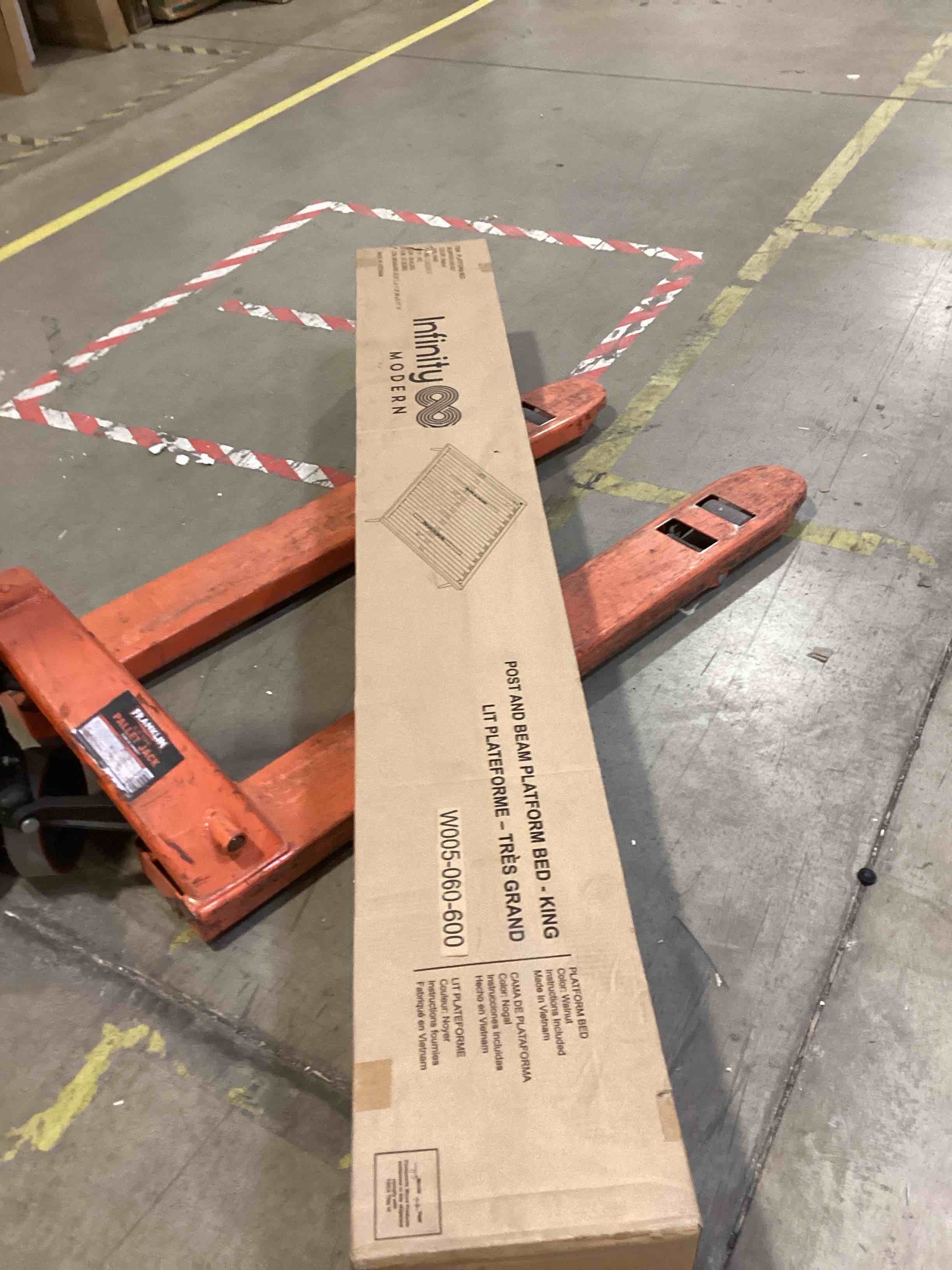 Condition photo showing As Is for 14 Inch King Bed Frame, Metal Platform Bed Frame with Round Corner Legs, 3500 lbs Heavy Duty Steel Slats Support, No Box Spring Needed, Noise Free, Easy Assembly, Black