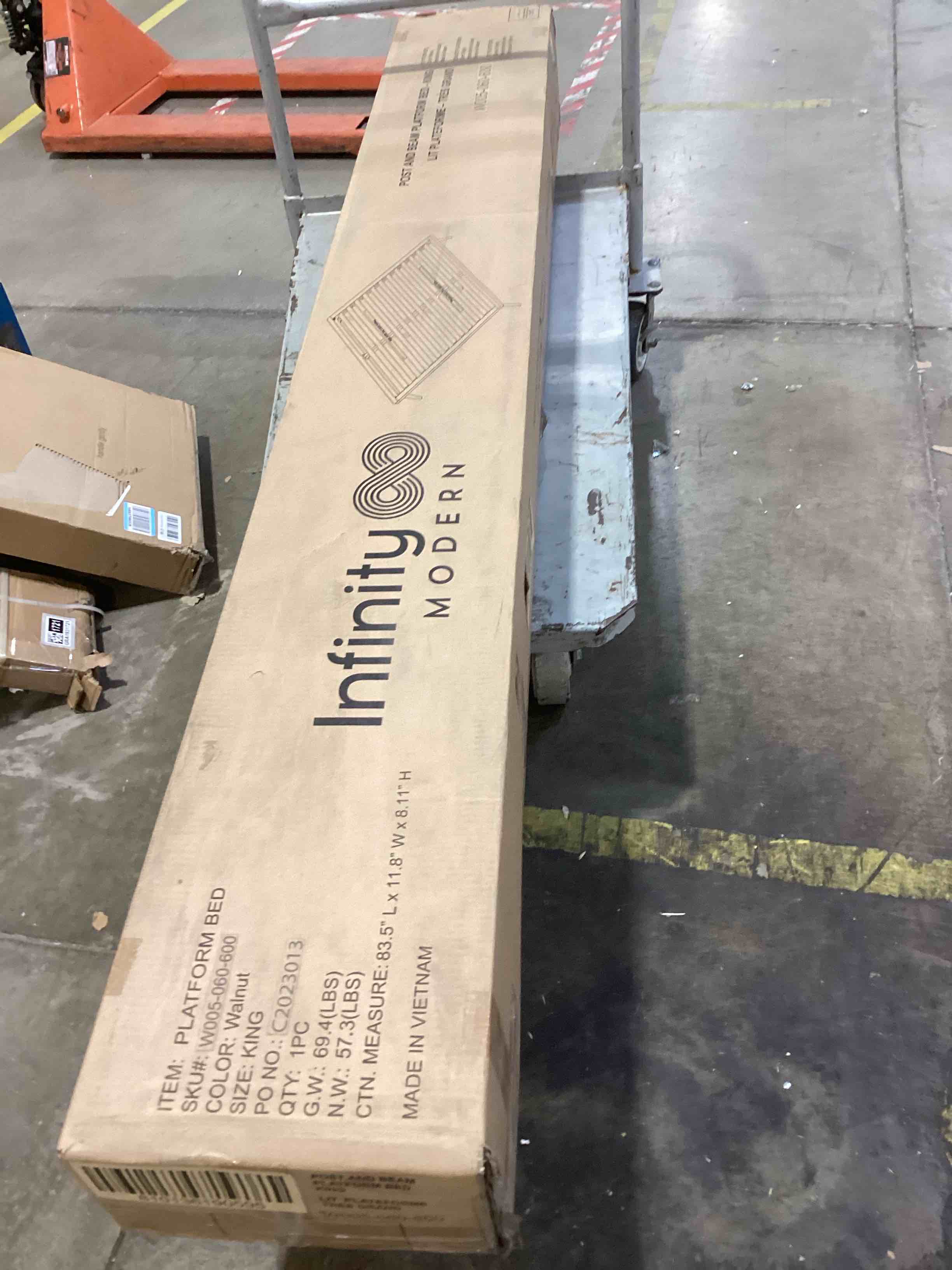 Condition photo showing As Is for fuiobyvv 10 inch king bed frame with rounded corner and headboard hole mattress retainers 3500 lbs metal heavy duty steel slats support no box spring needed platform noise free easy assembly
