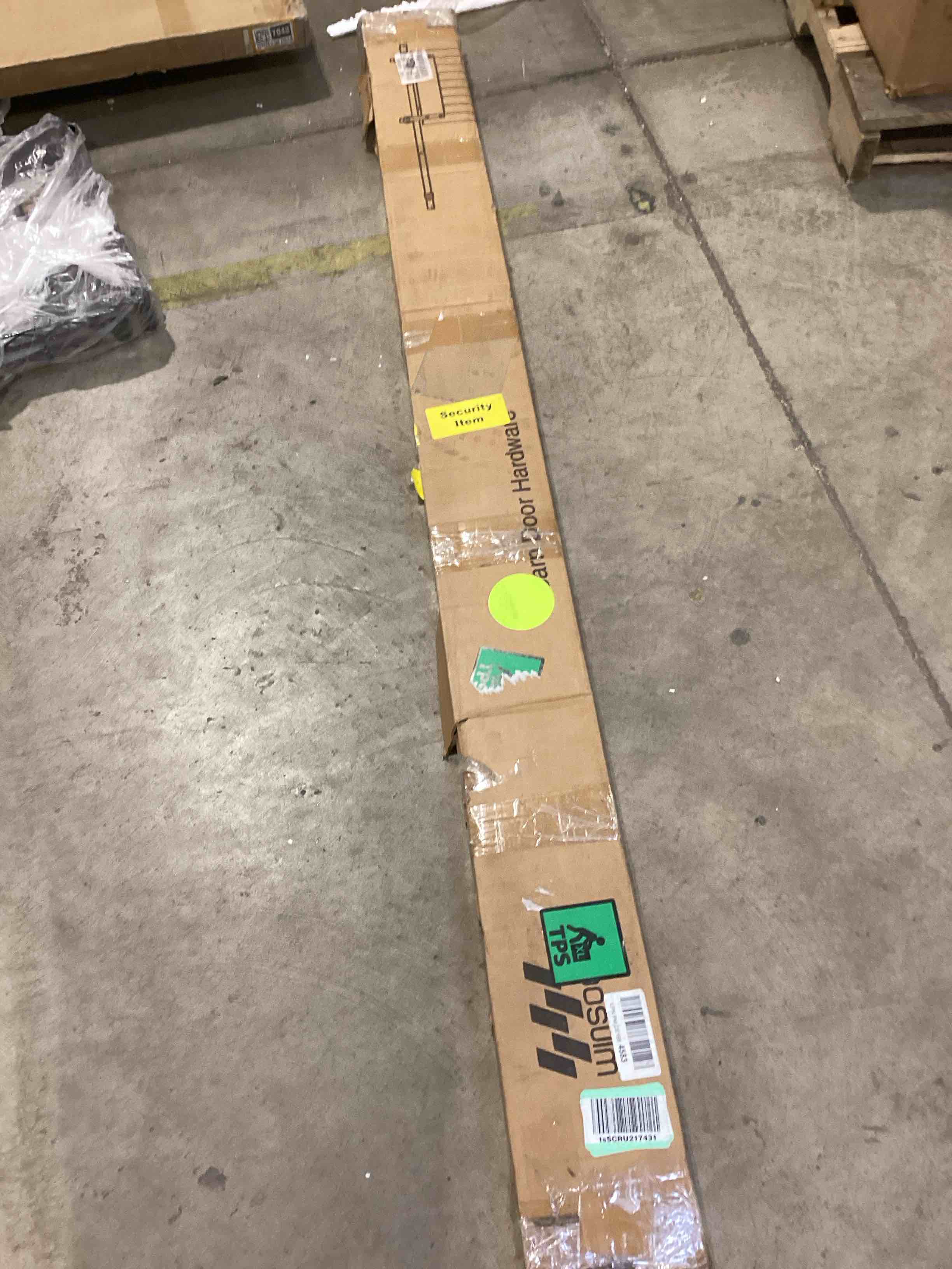 winsoon 5ft single track bypass sliding barn door hardware kit for double doors, low ceiling, easy mount, heavy duty, slide quietly and smoothly