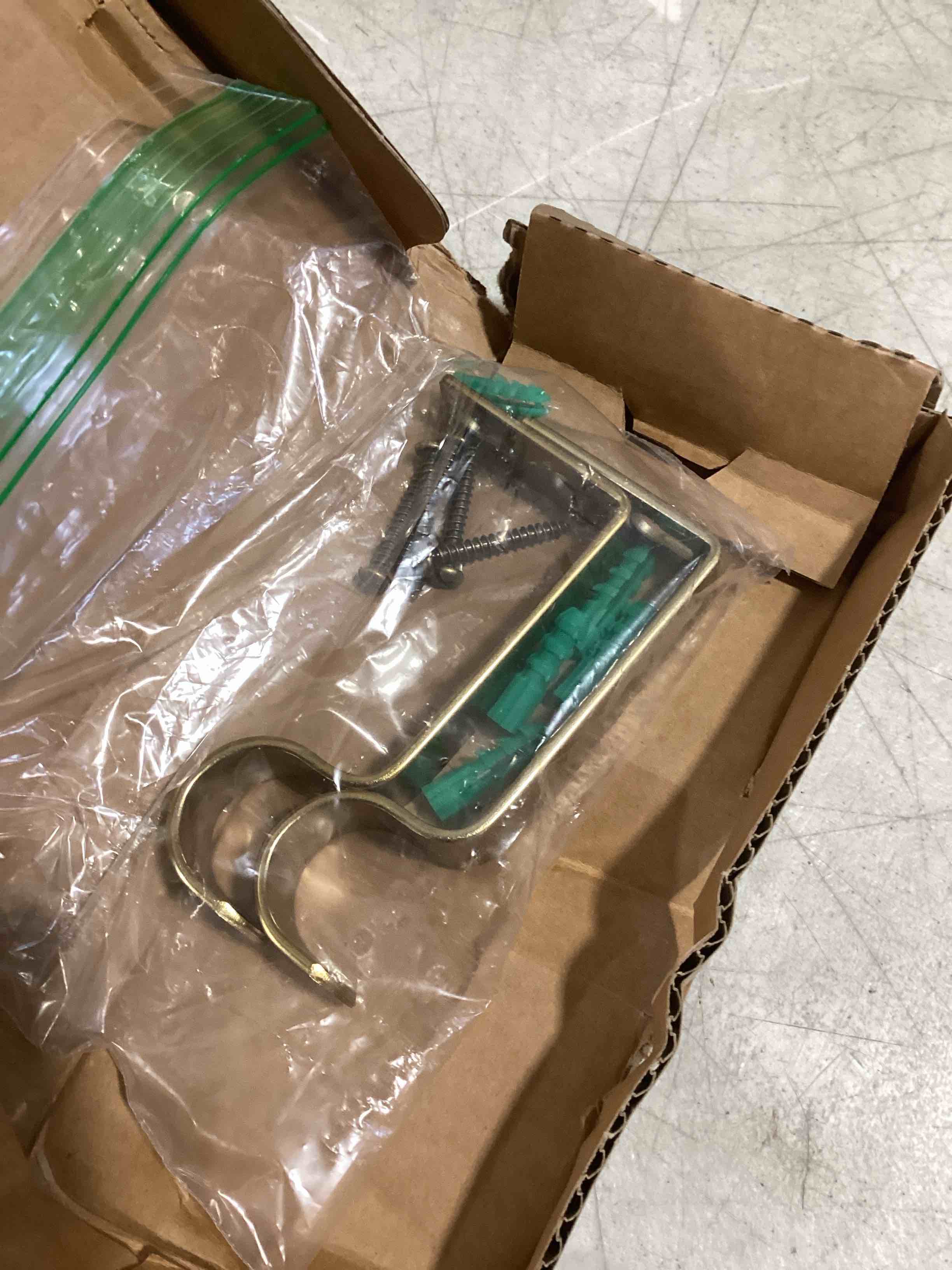Condition photo showing As Is for incomplete ivilon drapery window curtain rod - end cap style design 1 inch pole. 72 to 144 inch color warm gold 72 to 144 in.
