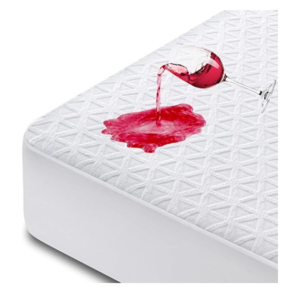 premium waterproof mattress protector queen size, breathable bed cover 3d air fabric cooling mattress pad cover smooth soft noiseless washable, 8''-21'' deep pocket (white)
