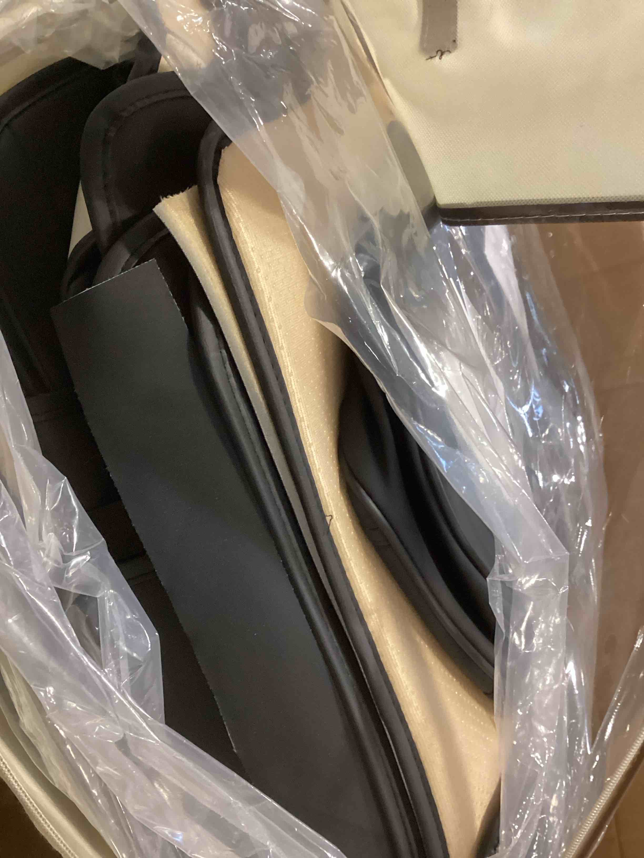 Condition photo showing Good Condition for freesoo beige car seat cover full set - faux nappa leather seat covers for cars, ultra breathable waterproof front seats cushion protectors with lumbar support, universal fit for sedans suvs pickups