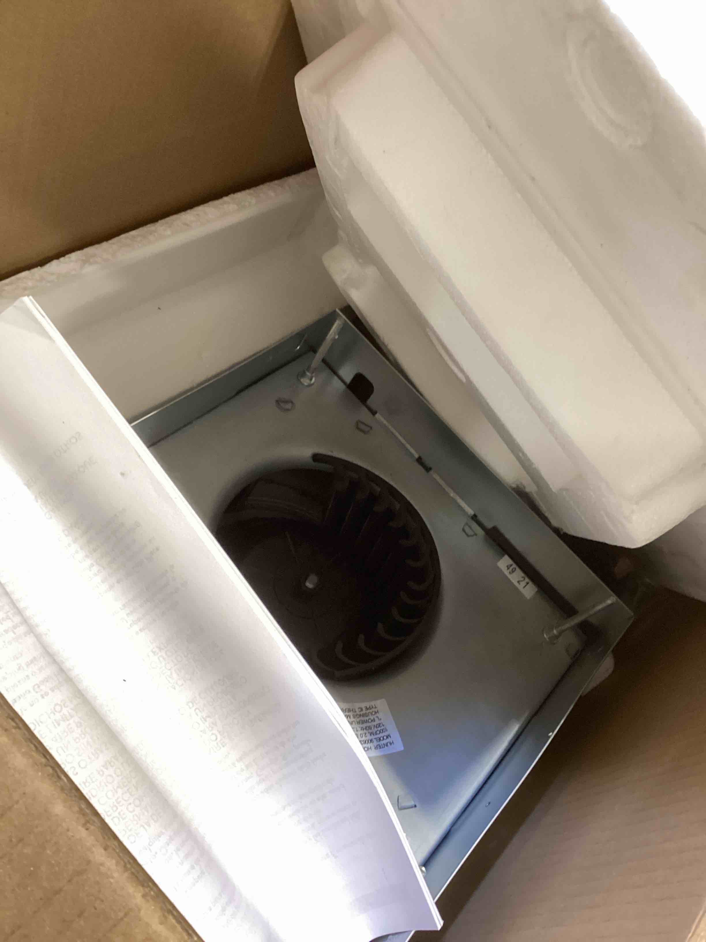 Condition photo showing As Is for good housekeeping 90065 buckingham decorative bathroom ventilation exhaust fan with light and nightlight, medium, imperial bronze