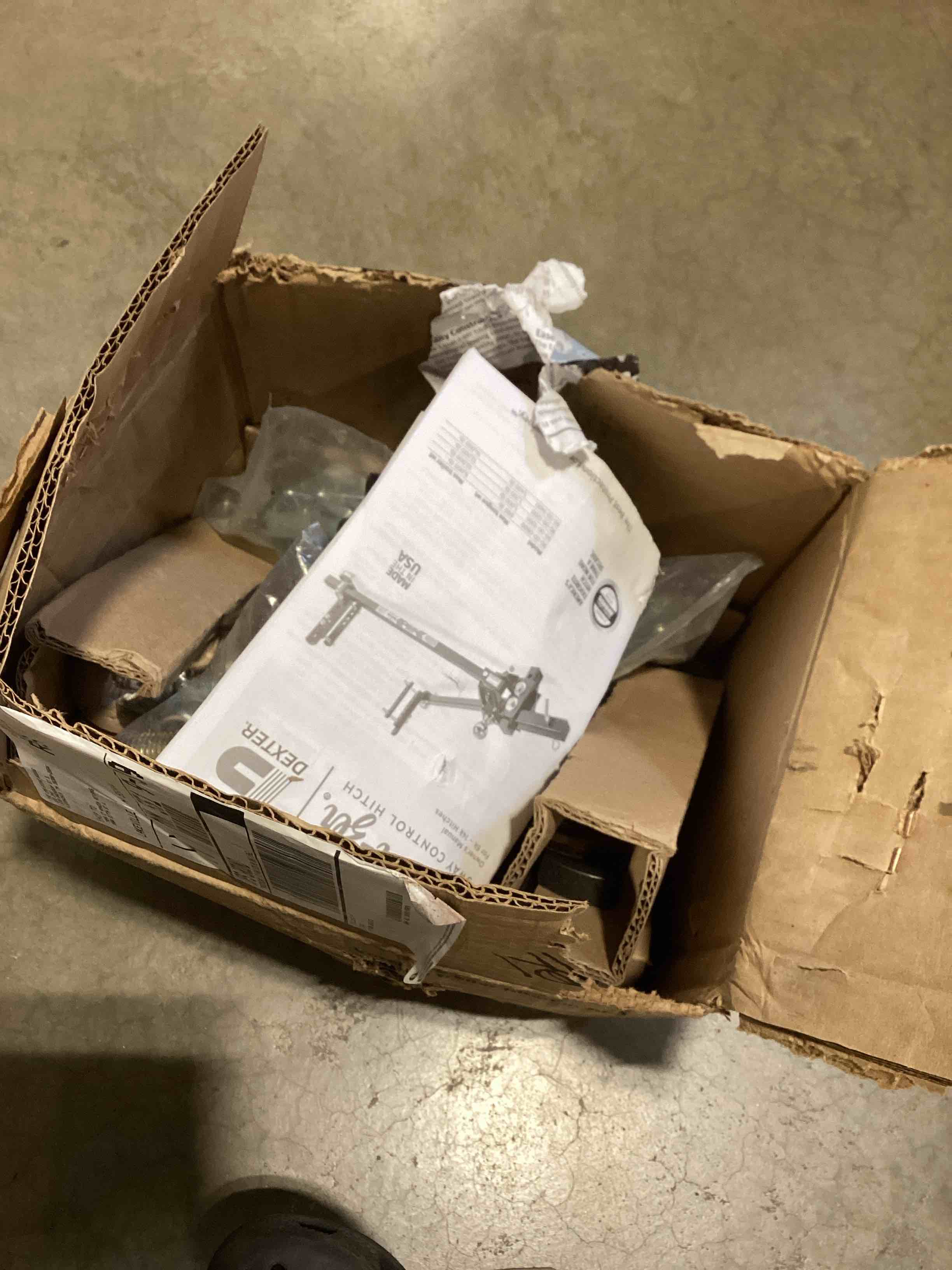 Condition photo showing As Is for equal-i-zer 4-point sway control hitch, 90-00-1201, 12,000 lbs trailer weight rating, 1,200 lbs tongue weight rating, weight distribution kit does not include hitch shank, ball not included
