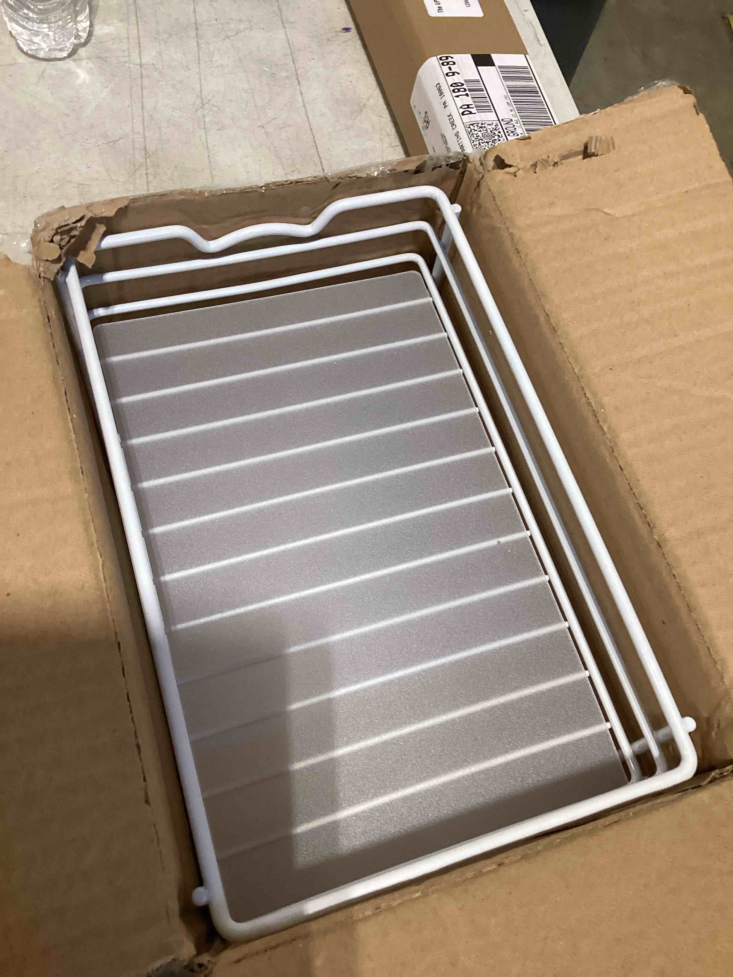 Condition photo showing Good Condition for simple houseware 2-tier spice rack slide out wire basket drawer organizer, white