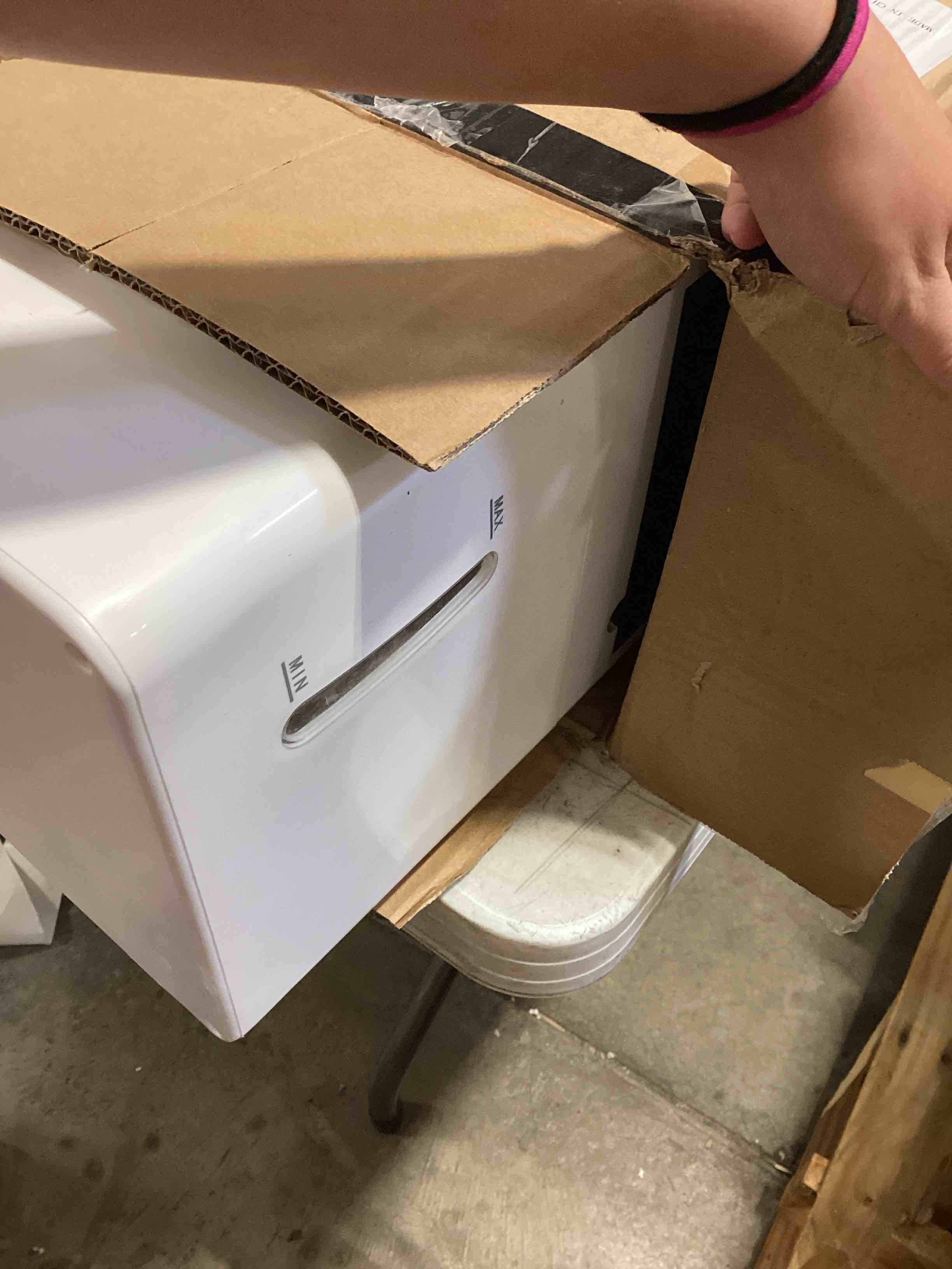 Condition photo showing As Is for similar product swamp cooler, portable air conditioners with 3 wind modes, 3 speeds, 3.5-gallon water tank for evaporative air cooler long cooling, 45 db windowless air conditioner 120° oscillation 4 ice packs