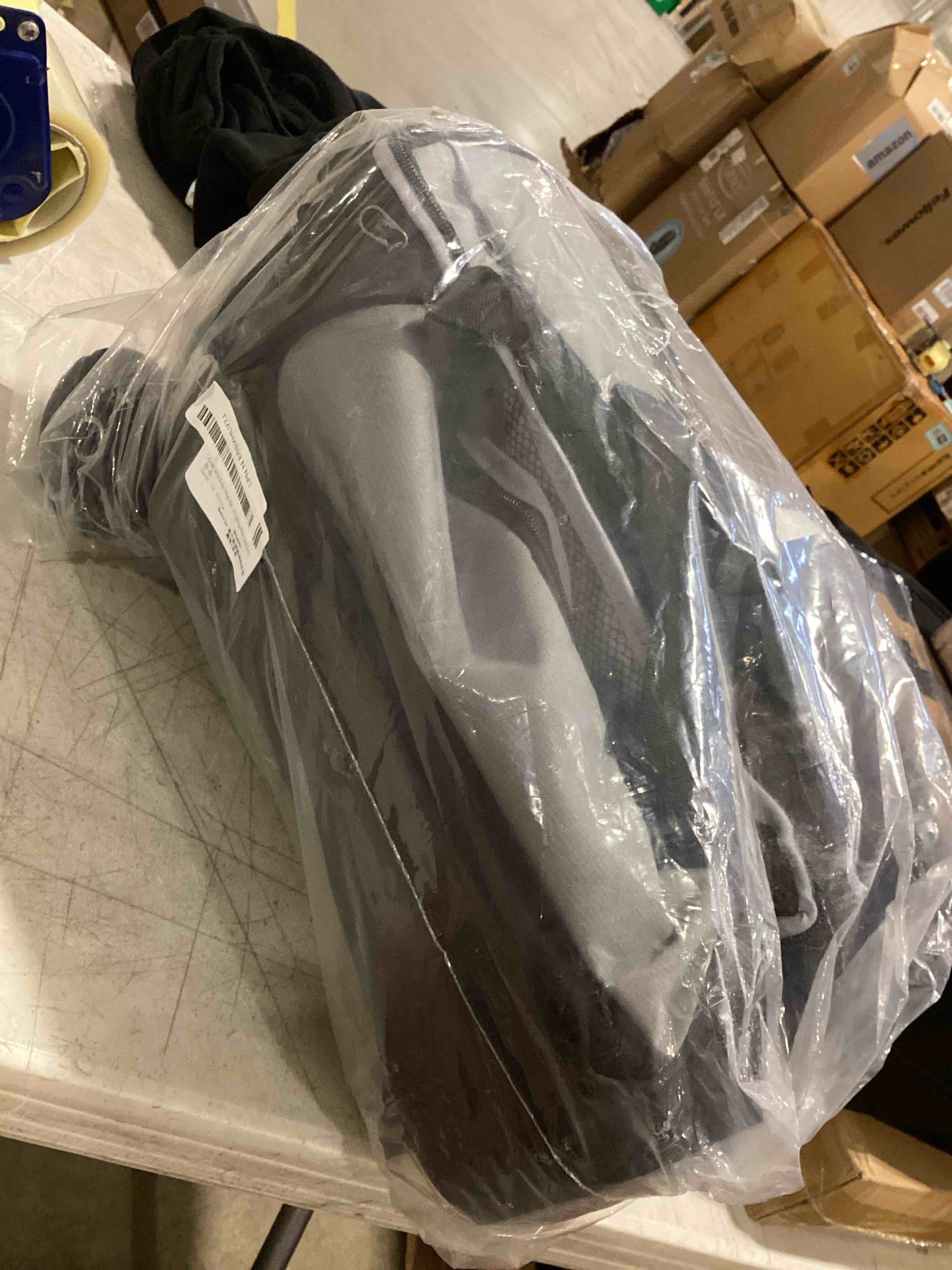 Condition photo showing Good Condition for single ball roller bowling bag with wheels and retractable handle extends to 35.4 inches, single bowling ball bag with shoe compartment and multiple accessory pockets, black and gray
