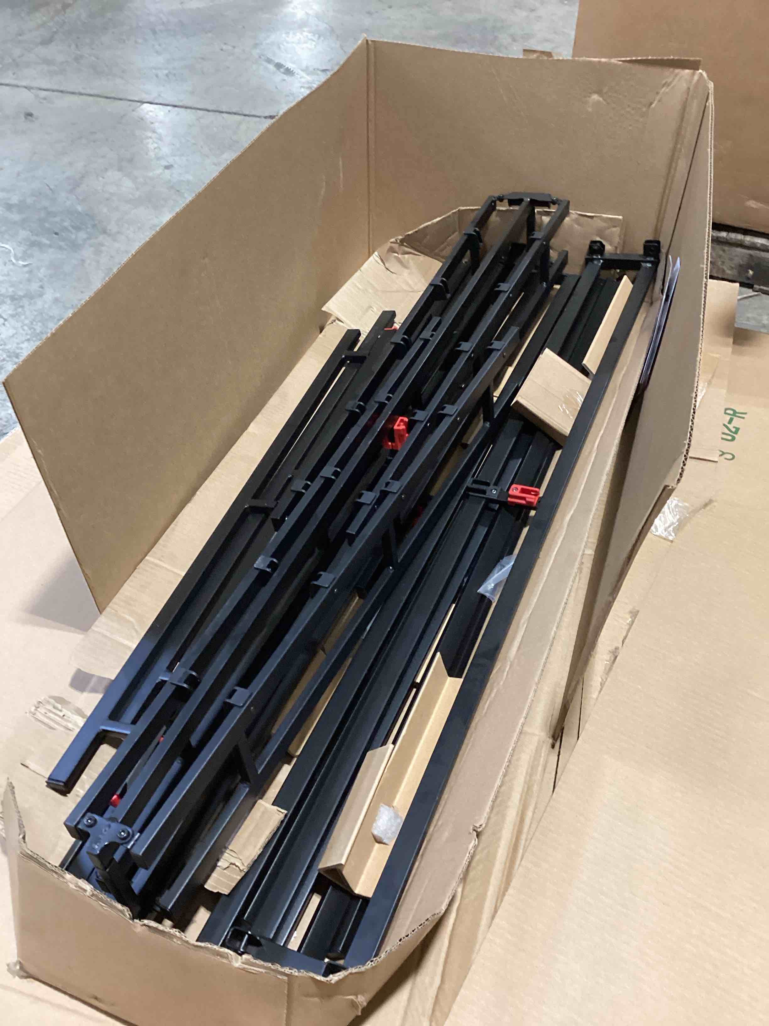 Condition photo showing As Is for 2 boxes incomplete kuiperauto 6.9 ft fiberglass quad hard truck bed tonneau cover compatible for 2020-2025 2026 chevy gmc silverado sierra 2500hd 3500hd 4-fold - 78 inch 6.8ft quad-hard 2020-2025 2500hd 3500hd