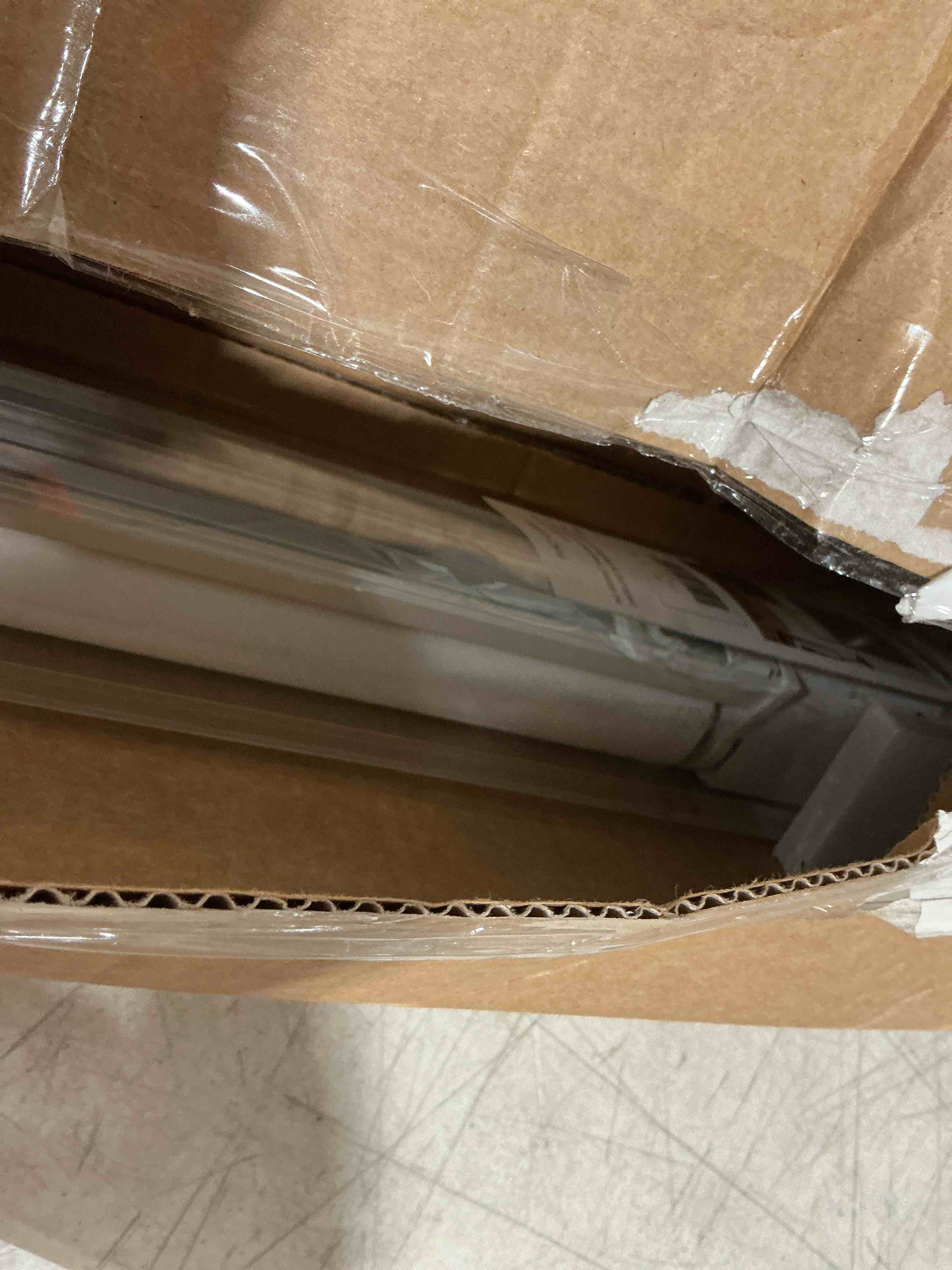 Condition photo showing As Is for shademoon cordless blackout window roller shades, pull down spring system indoor blinds, room darkening waterproof uv blocking thermal insulated fabric for home office (white, width 23", height 72") white 23"w x 72"h