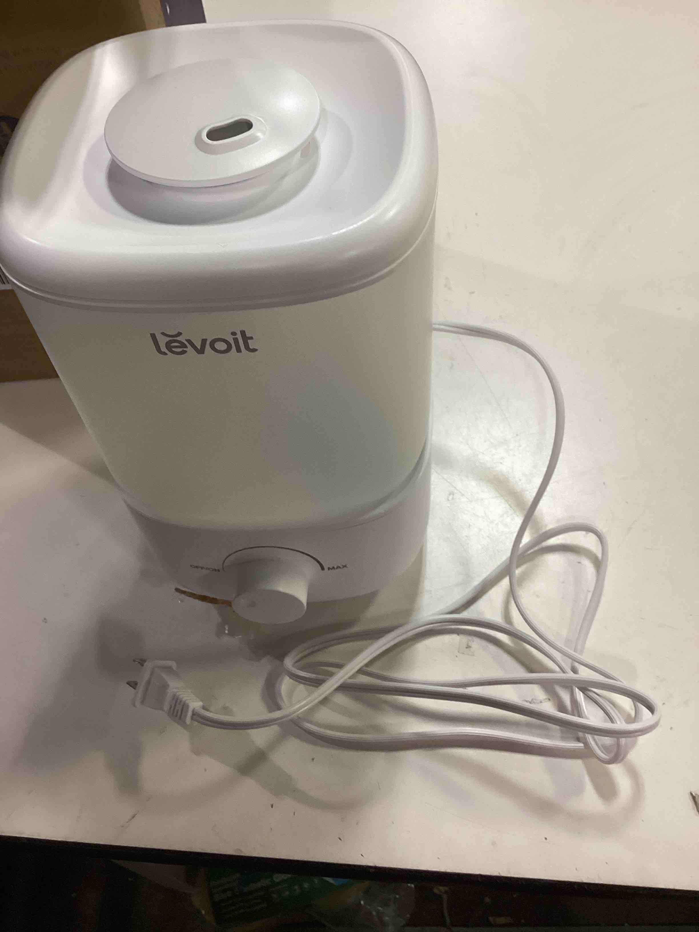 Condition photo showing Good Condition for LEVOIT Top Fill Humidifiers for Bedroom, 2.5L Tank for Large Room, Easy to Fill & Clean, 28dB Quiet Cool Mist Air Humidifier for Home Baby Nursery & Plants, Auto Shut-off for Safety, 25H White