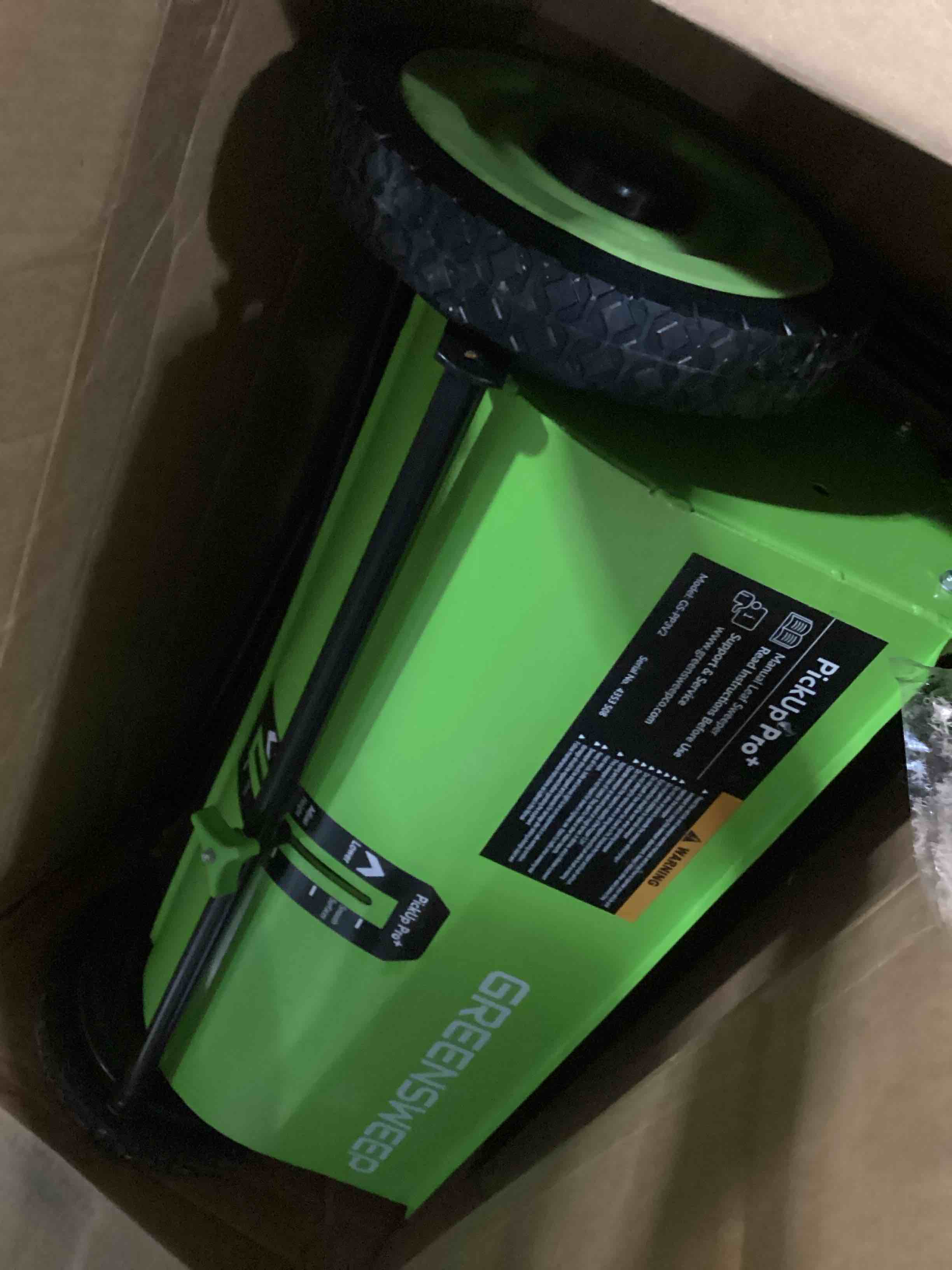 Condition photo showing As Is for Pickup Pro Garden Sweeper - Manual Leaf & Grass Push Lawn Sweeper (Pickup Pro Max)