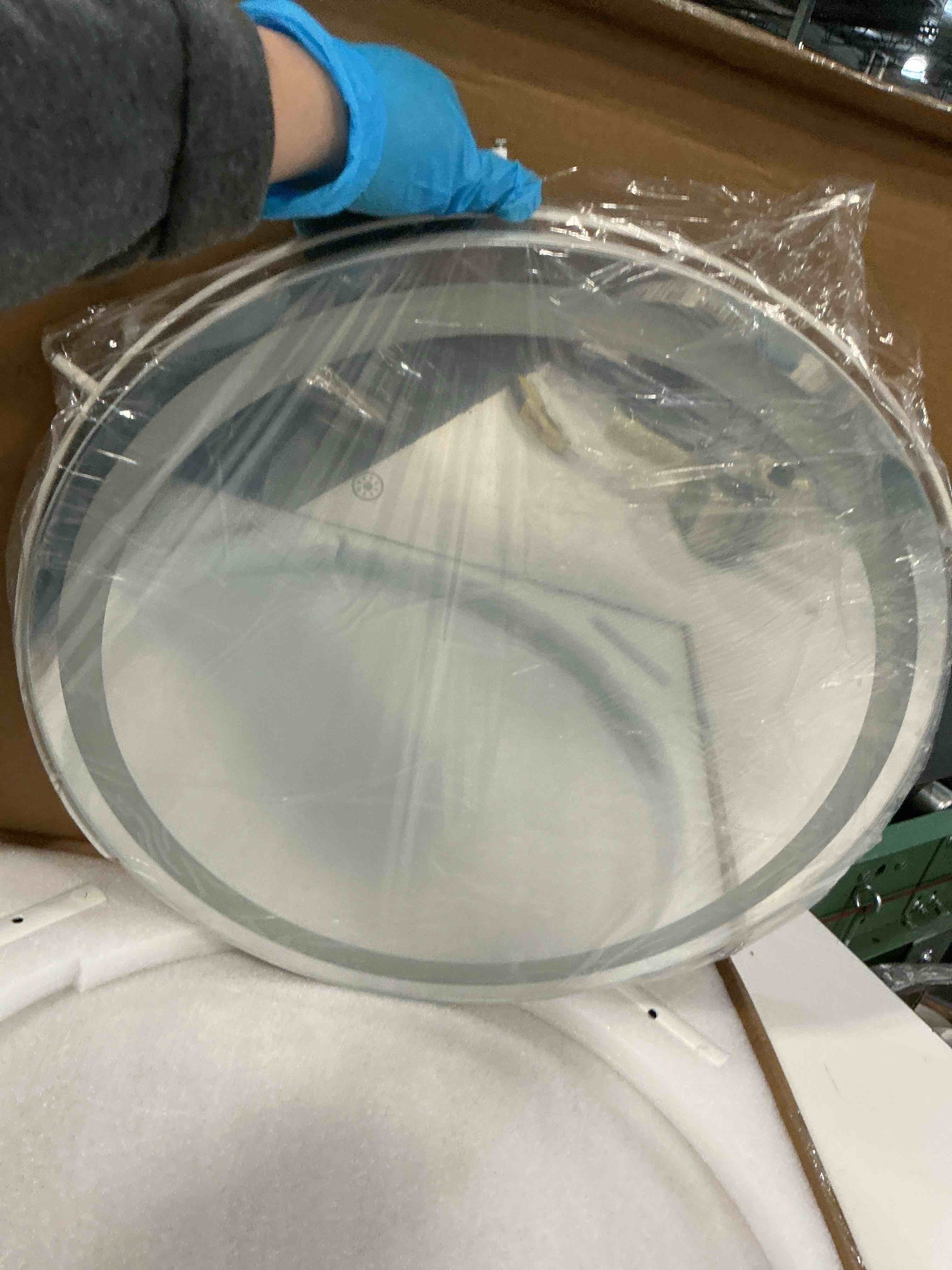 Condition photo showing Good Condition for Makeup Mirror with Lights, 18 Inch Vanity Mirror with Lights, Lighted Makeup Mirror, Smart Touch Control 3 Colors Dimmable Round Lighted Vanity Mirror, Tabletop ? Desk Mirror, 360°Rotation White 18"L x 18"W