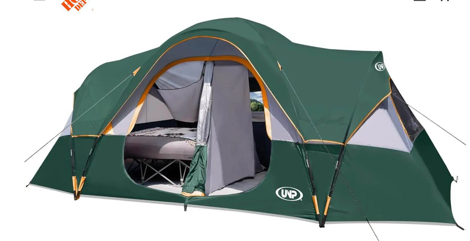 unp camping tent 10-person-family tents, parties, music festival tent, big, easy up (color may vary)