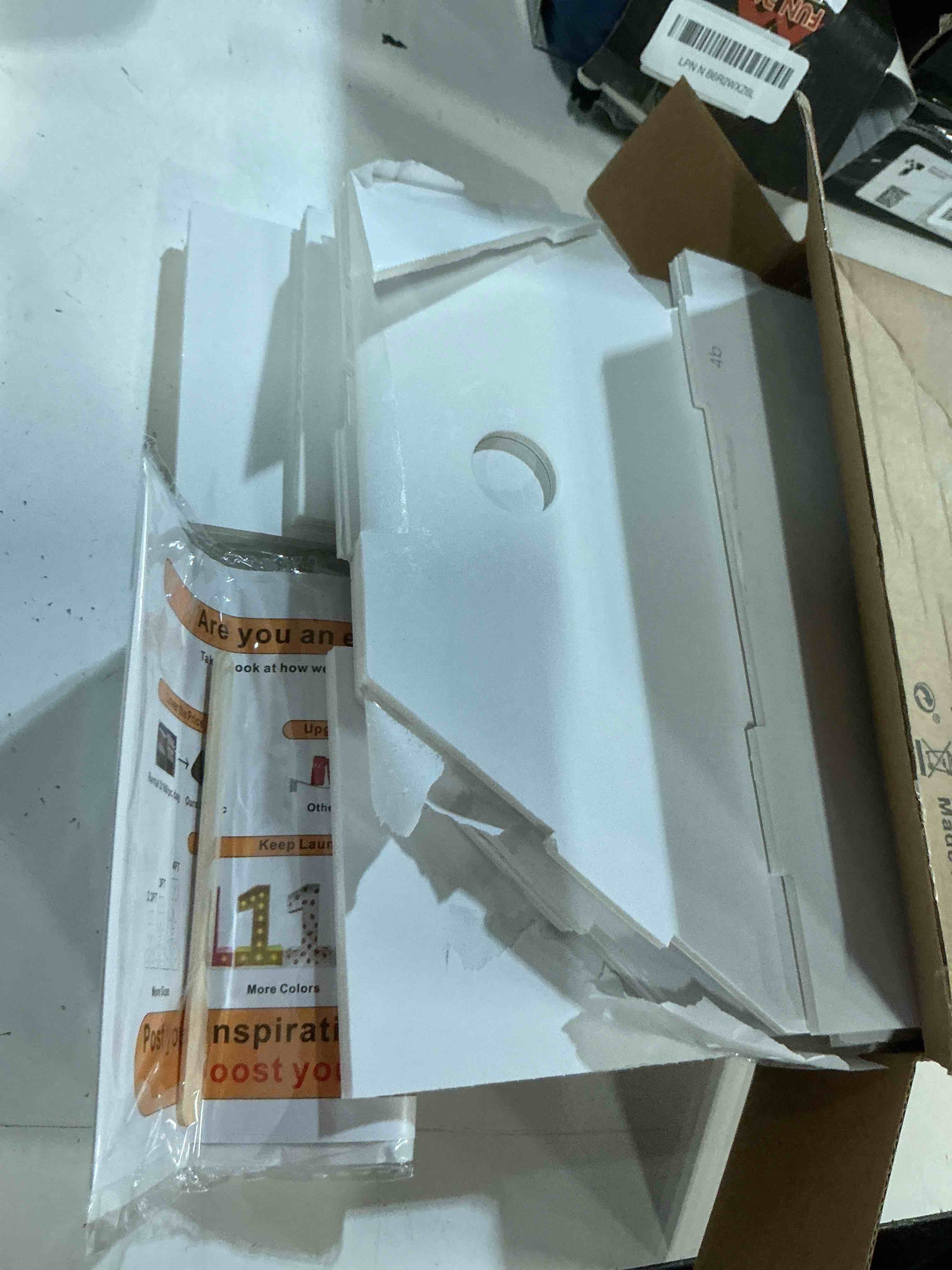 Condition photo showing As Is for marquee light up numbers: 3ft large decorative letters signs for party decorations baby shower birthday wedding engagement anniversary, 3 feet tall pre-cut diy foamboard number 2 - easy to assemble 3ft number 2