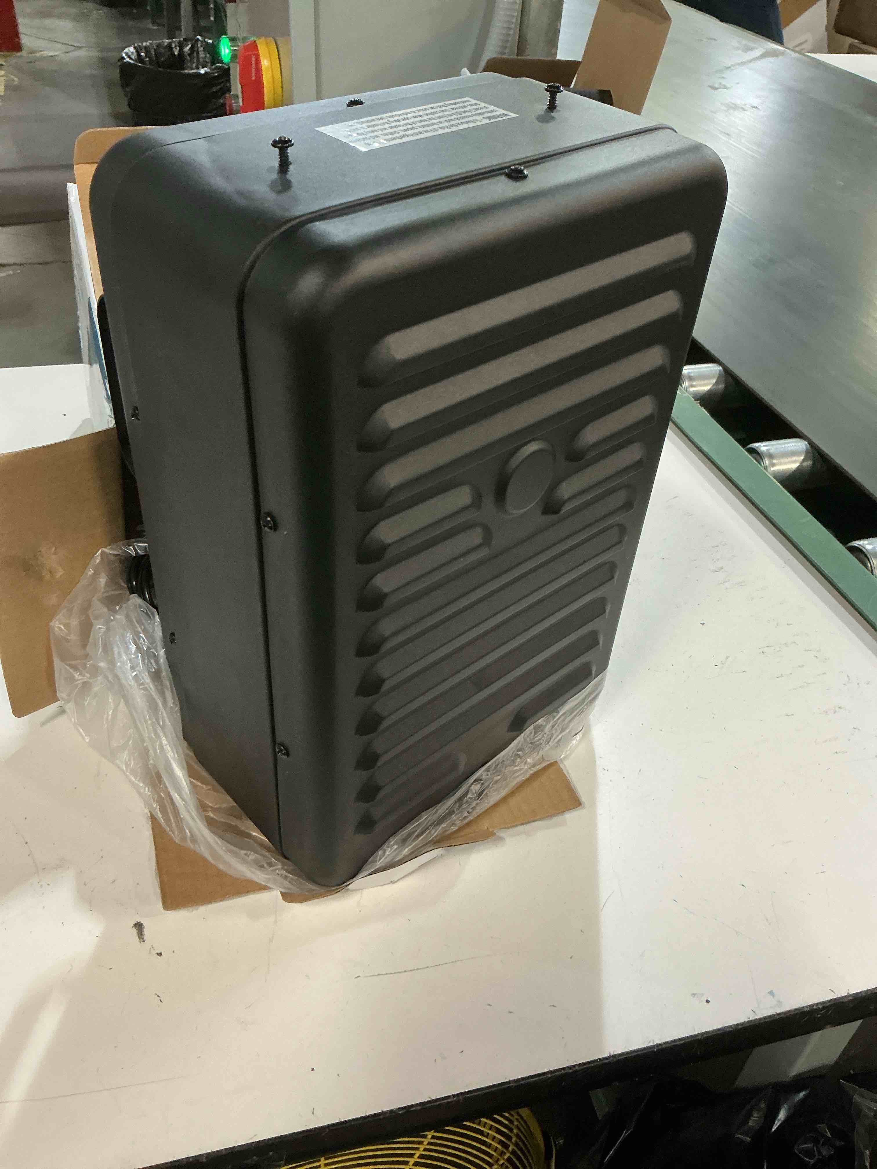 Condition photo showing As Is for utilitech 1500 -watt utility fan utility indoor electric space heater with thermostat