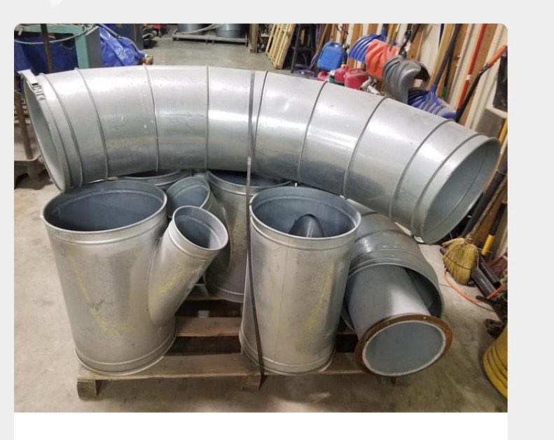 duct pieces of various sizes 