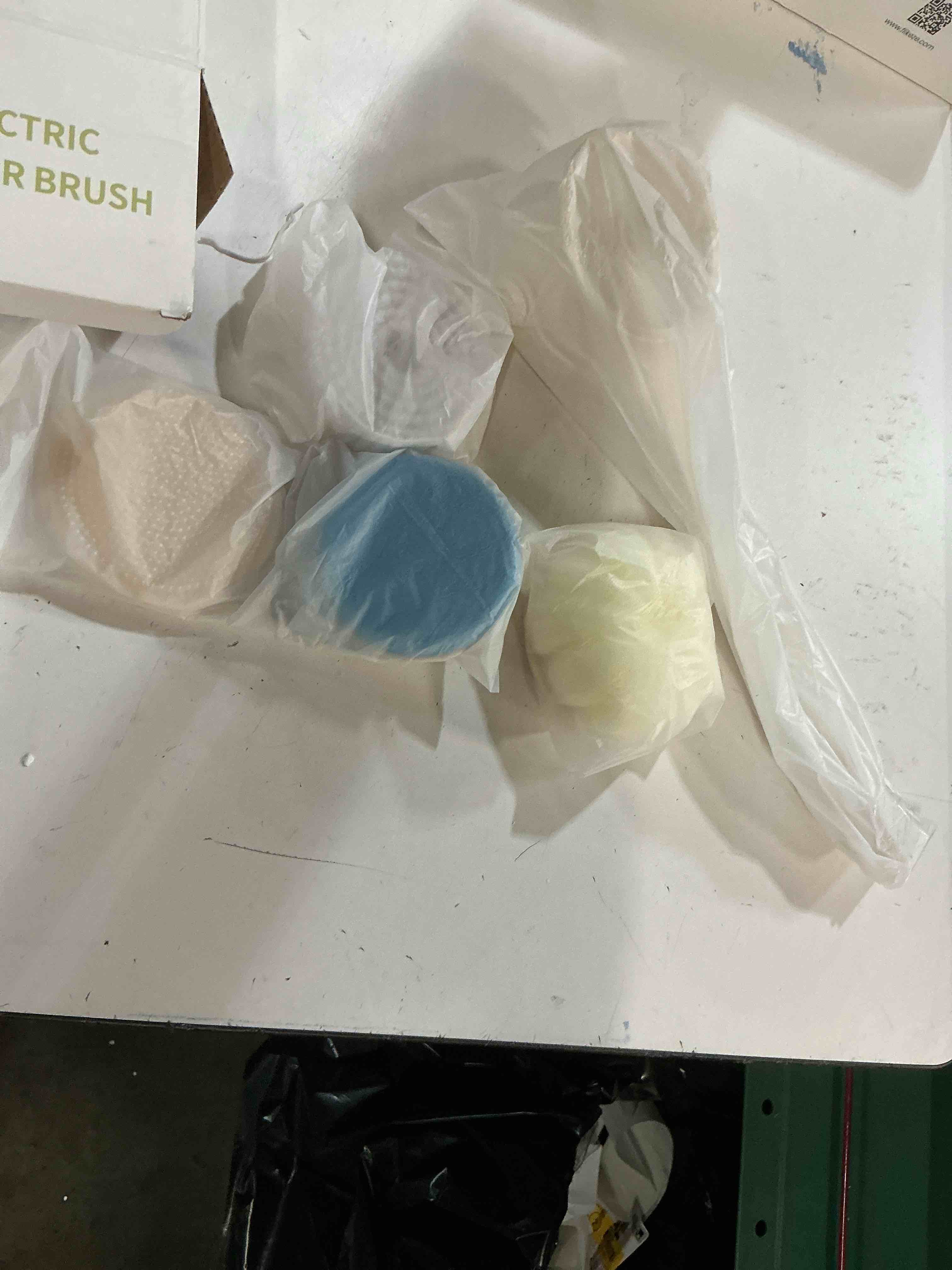 Condition photo showing New/Like New for electric back scrubber for shower - waterproof rechargeable exfoliating brush for deep cleansing, soft bristles for sensitive skin, dry/wet use for back, arms & legs apricot