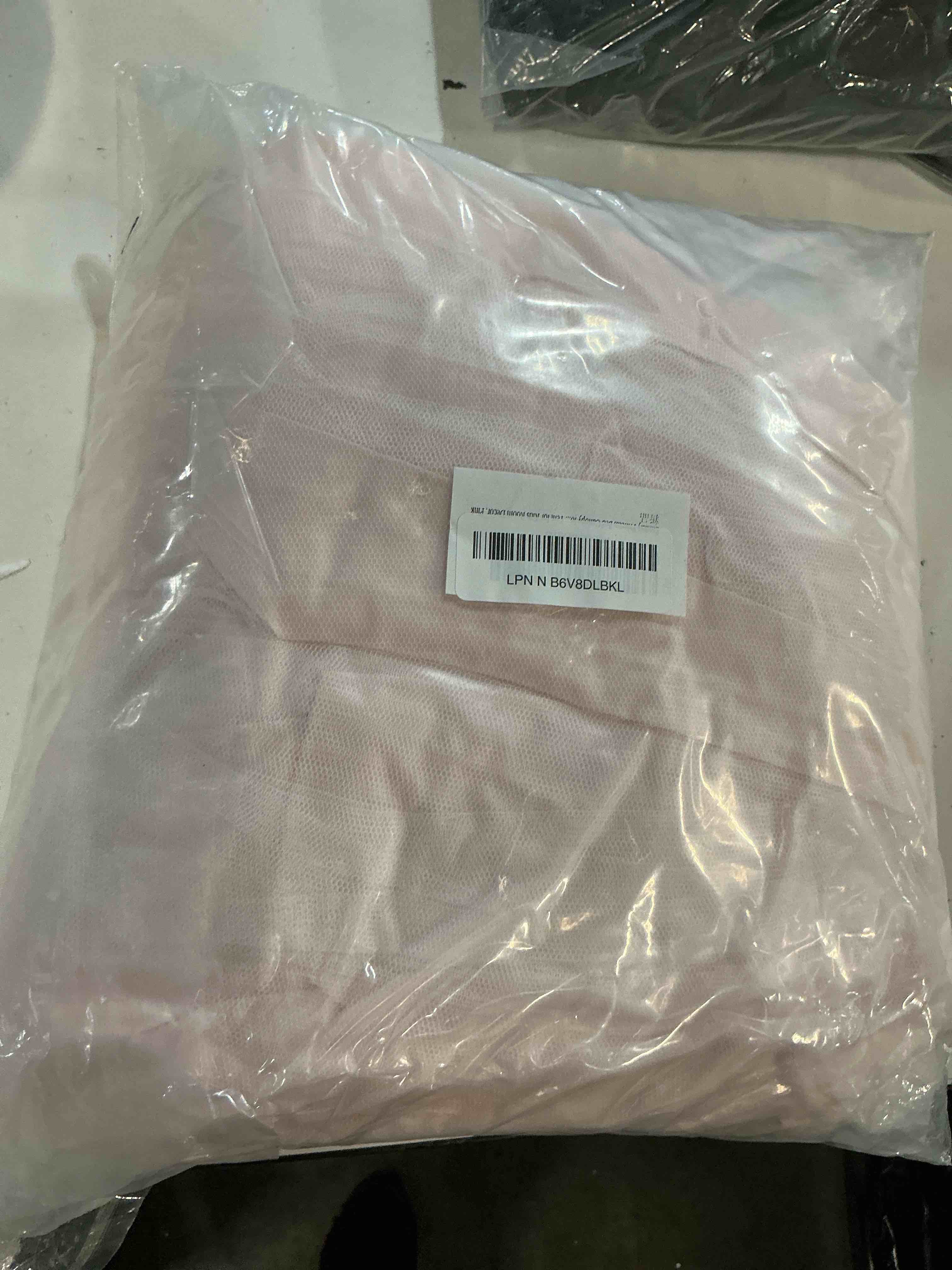 Condition photo showing As Is for eimilaly princess bed canopy for girls, double layer canopy with cutout stars, breathable dream canopy & washable pink fabric, fits twin/full bed - fairy bed tent for kids room decor, pink 25.6"w x 25.6"l (pack of 1) pink (with cutout stars)