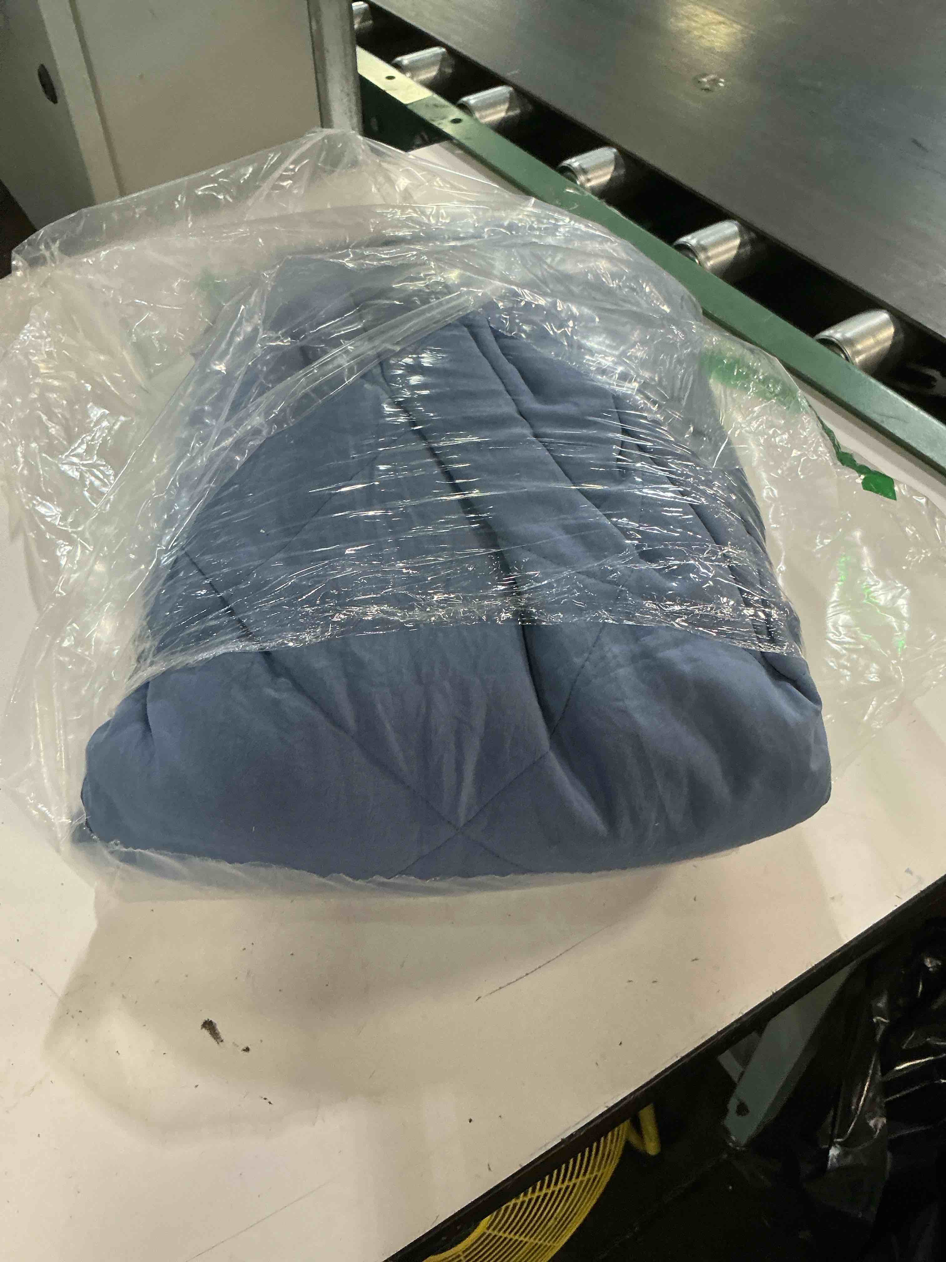 Condition photo showing As Is for cozy bliss cooling blanket for hot sleepers queen size, q-max 0.45 cooling comfort, cold blankets for night sweats sleeping, ultra-cool lightweight breathable summer blanket for bed, deep blue dark blue queen (80" x 90")