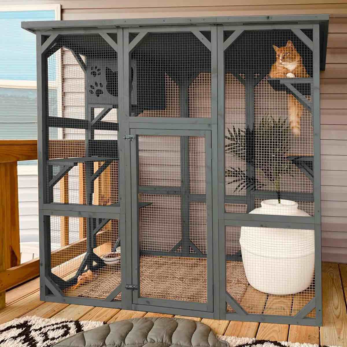 ( incomplete ) Euretta Indoor/Outdoor Large Waterproof Cat Playpen