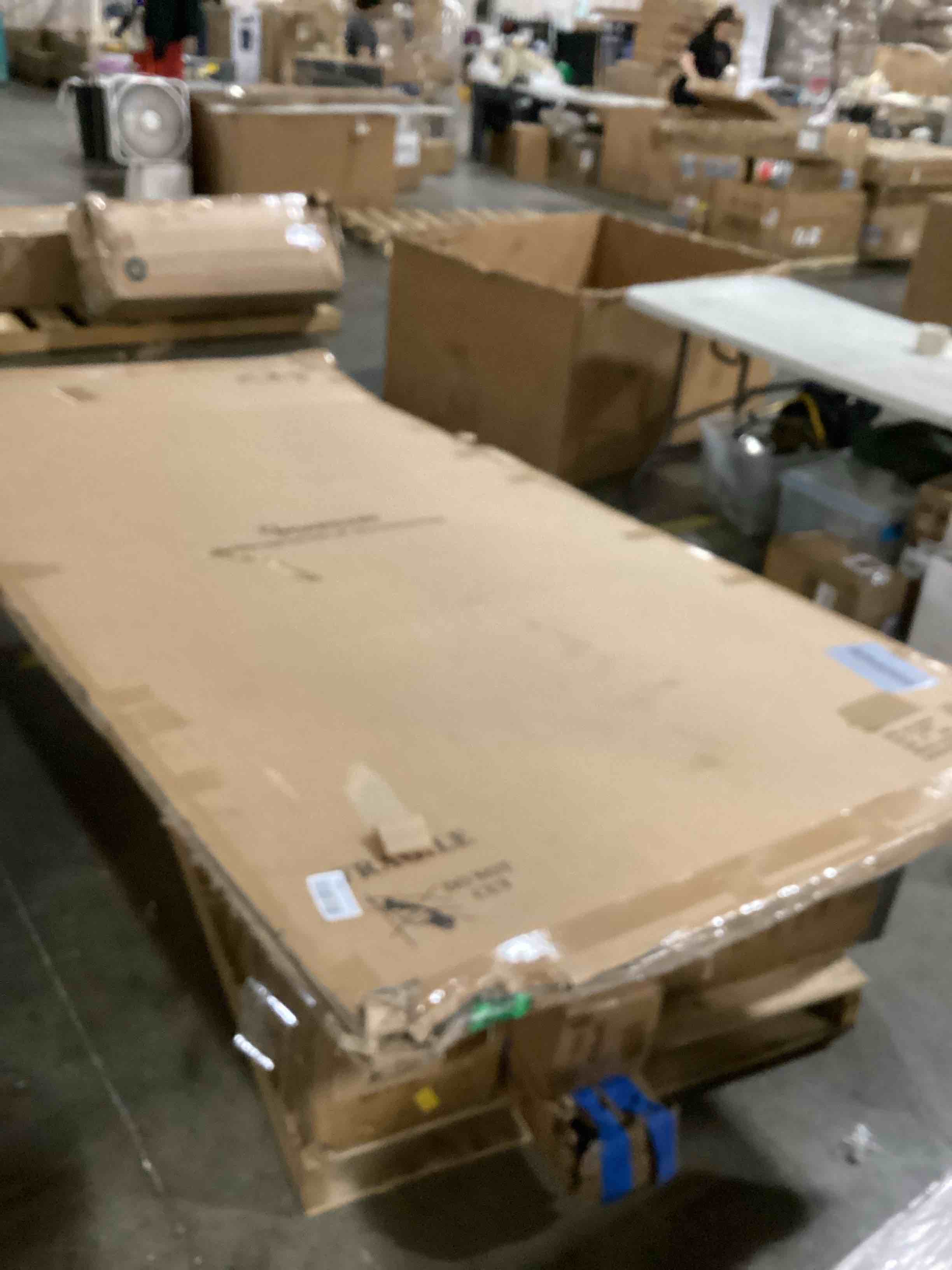 Condition photo showing As Is for Board2by Extra Large Cork Bulletin Board 96" X 48", Silver Aluminum Framed 8'x4' Corkboard for Wall, Wall Mounted Notice Pin Board with 18 Push Pins for School, Home & Office